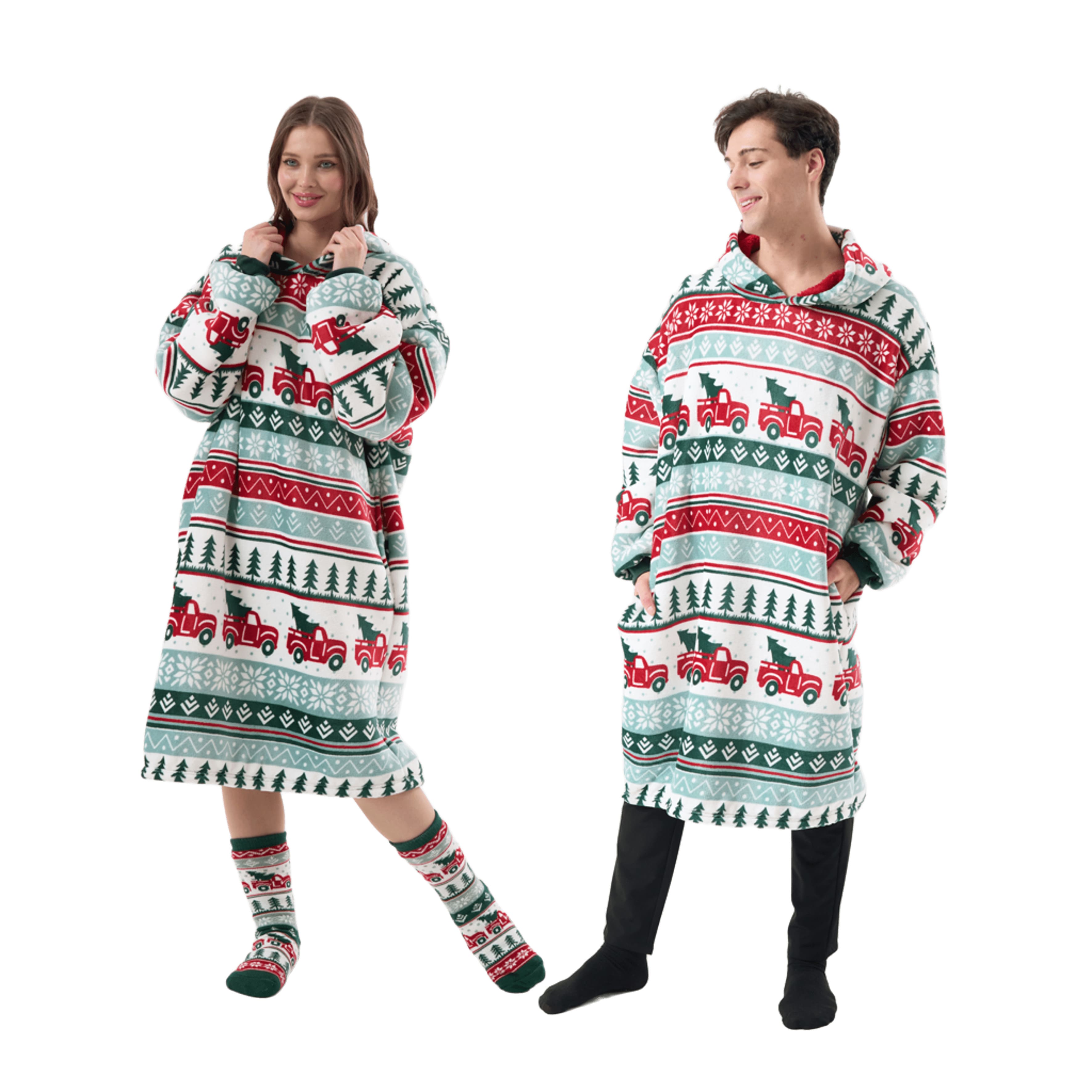 DRIVING HOME   hoodie - volwassenen - kerst - multicolour