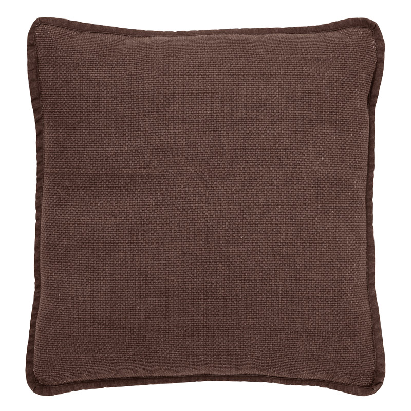 BOWIE - Cushion 45x45 cm - washed cotton - Chocolate Martini - dark brown