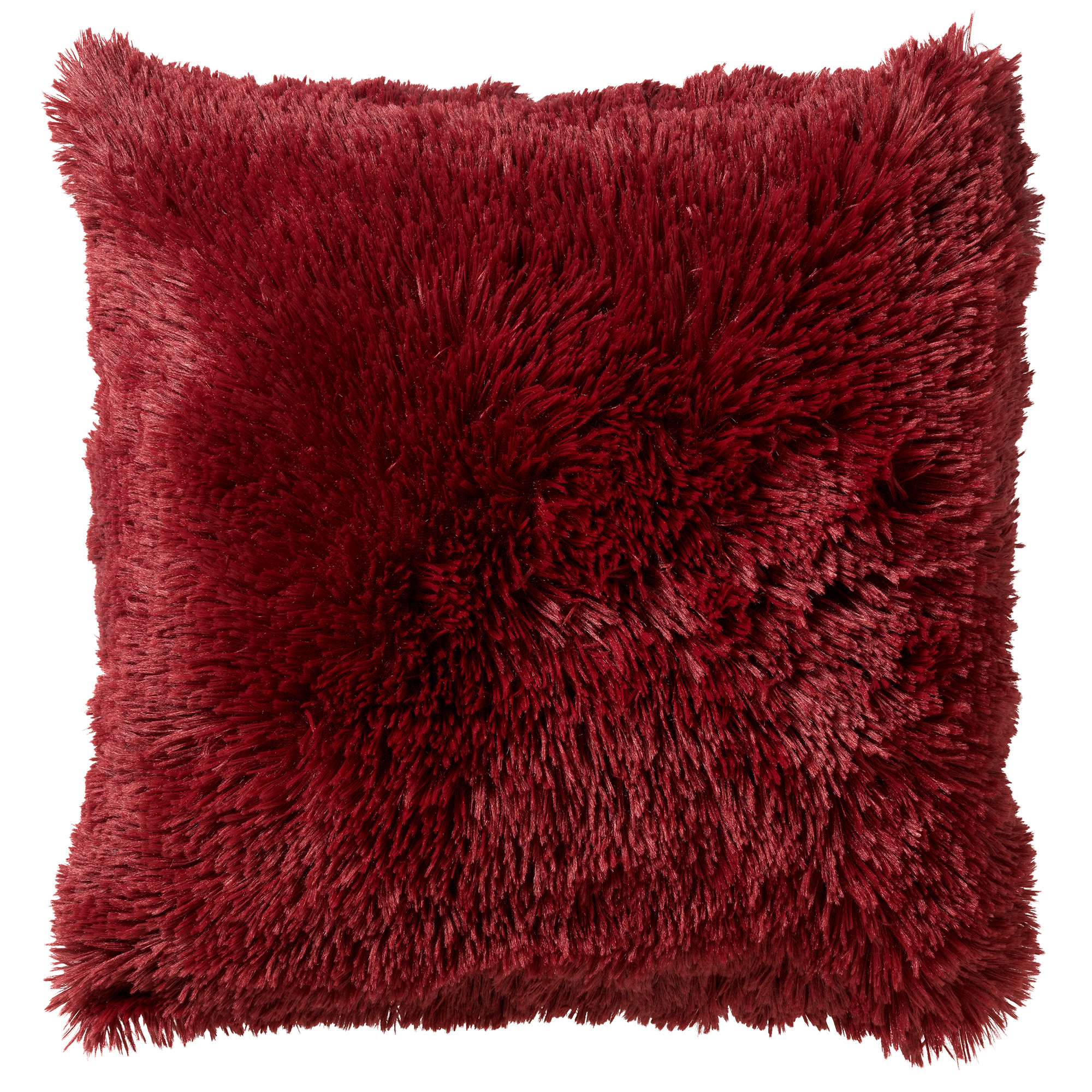 FLUFFY - Cushion 60x60 cm - Merlot - red 