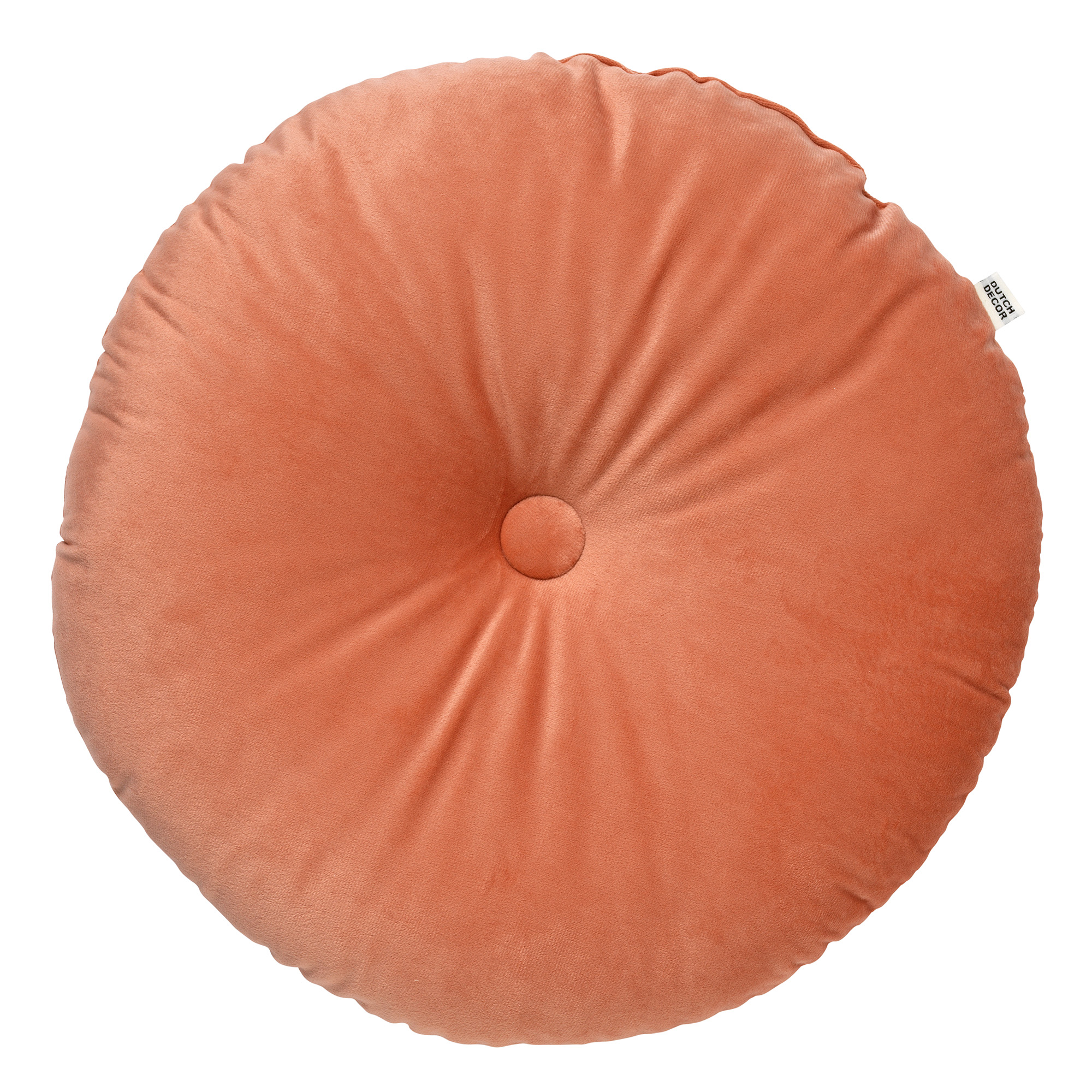 OLLY - Coussin rond en velours Muted Clay 40 cm 