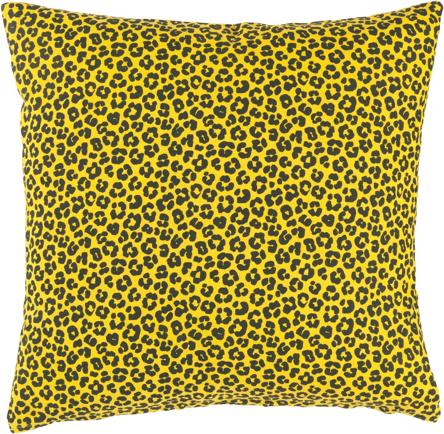 FEMKE - Sierkussen met luipaardprint oker 45x45 cm - geel