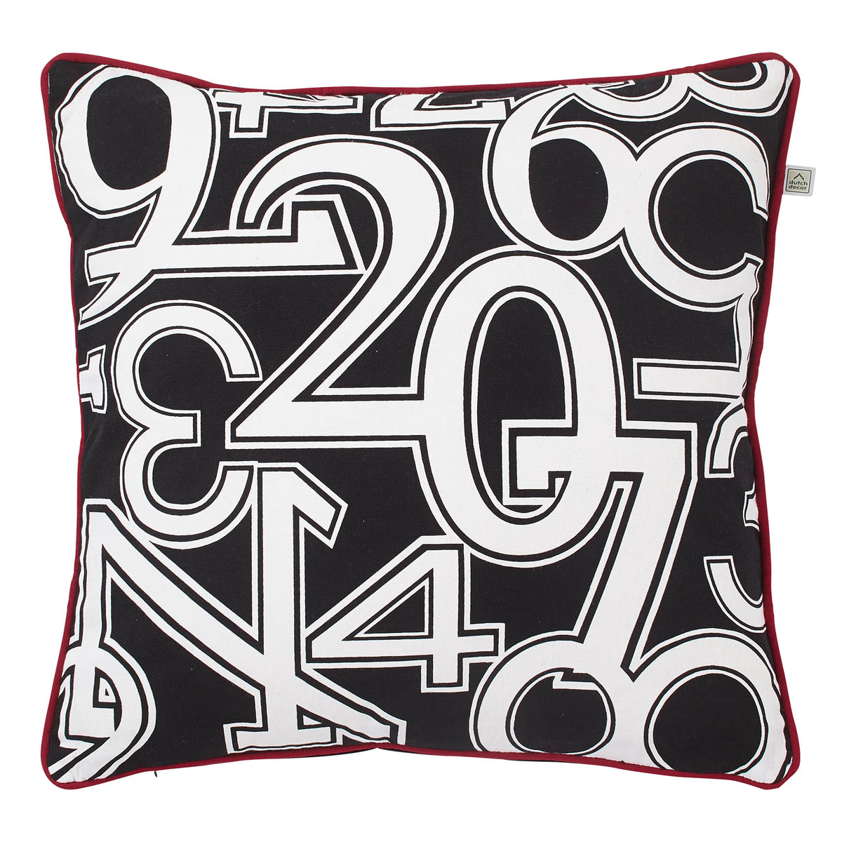 Cushion Numbers 50x50 cm Black