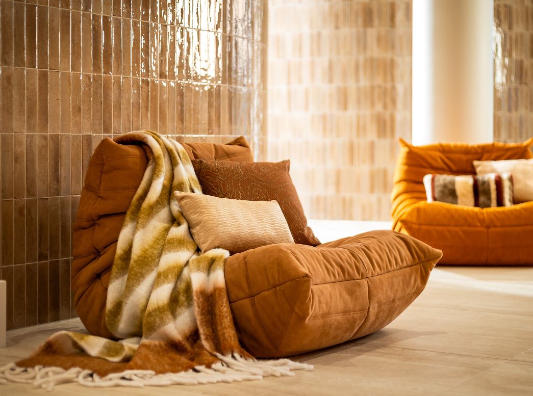 RIVER - Cushion 45x45 cm - Brown Patina - brown