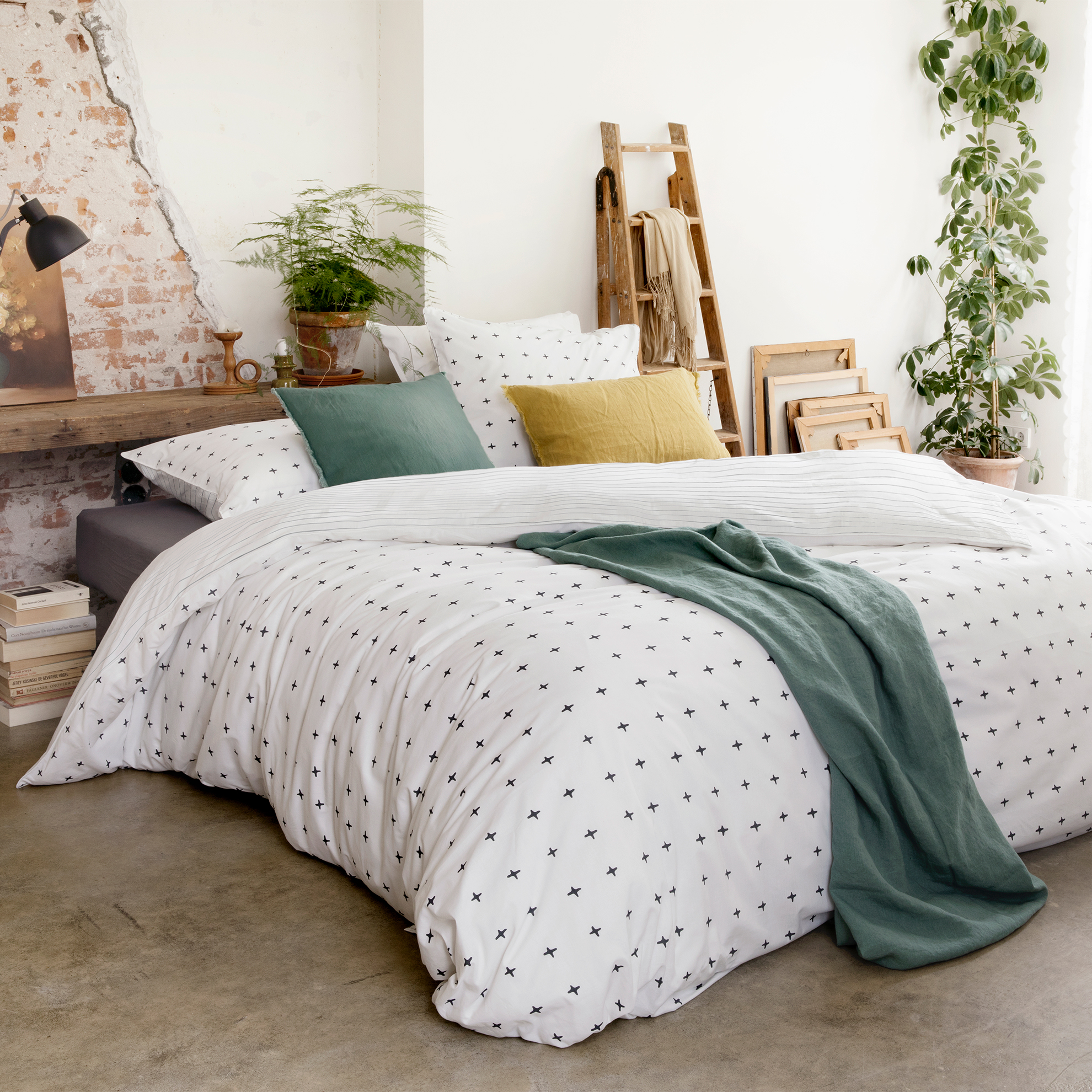 Duvet cover Walra Odd Twins White 240x220 cm 2 cover - Size: 240x220 cm