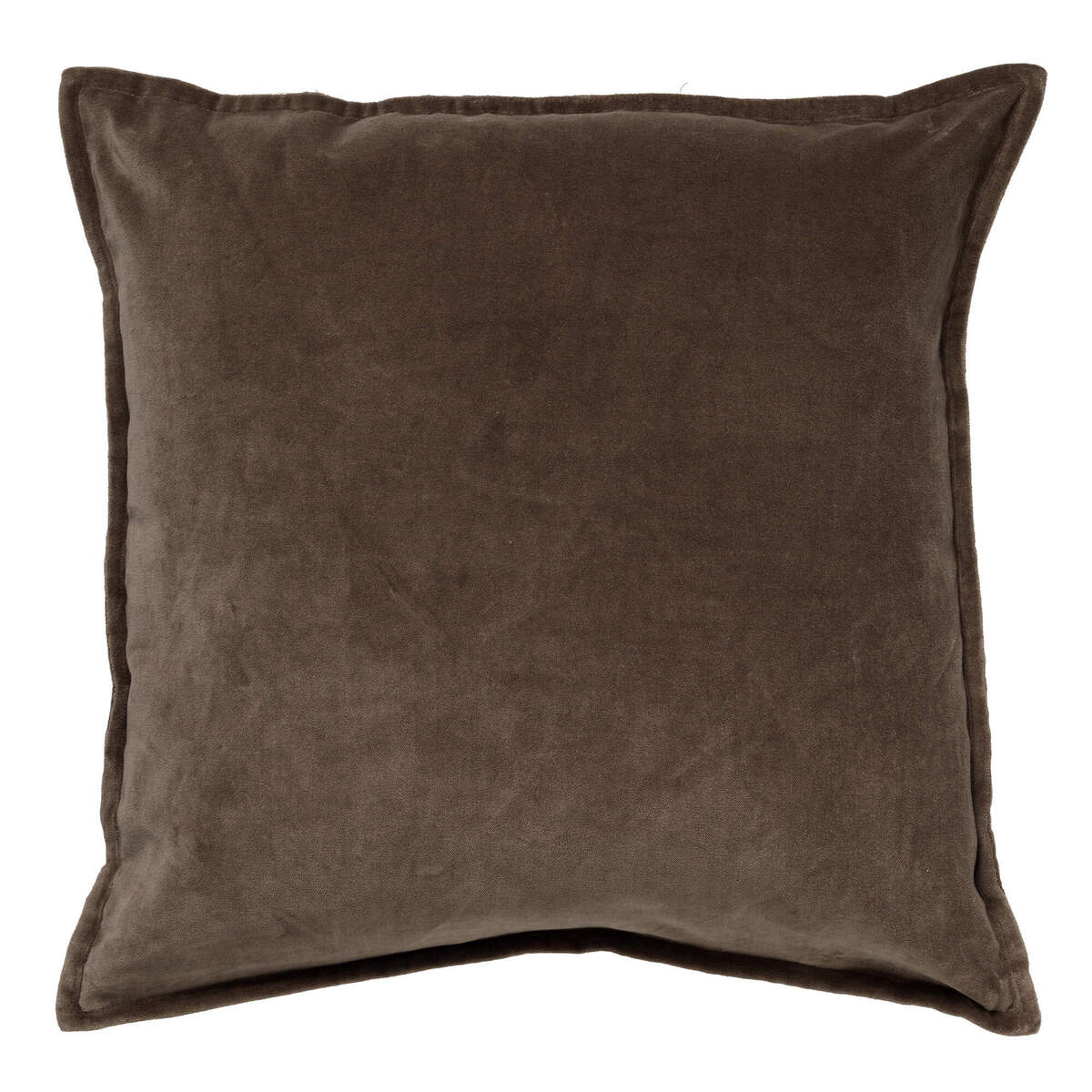 CAITH - Dekokissen 50x50 cm - 100 % Baumwoll-Velours - Chocolate Martini - Dunkelbraun