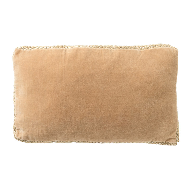 MANOE - Cushion 30x50 cm - jute edging - Semolina - beige