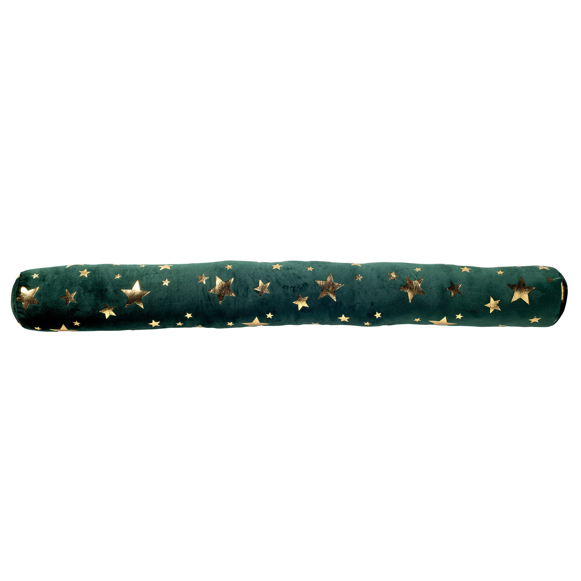 STARS - Tochtstopper 90x10 cm - Tochtrol met sterren - Kerst  - Mountain View - donkergroen