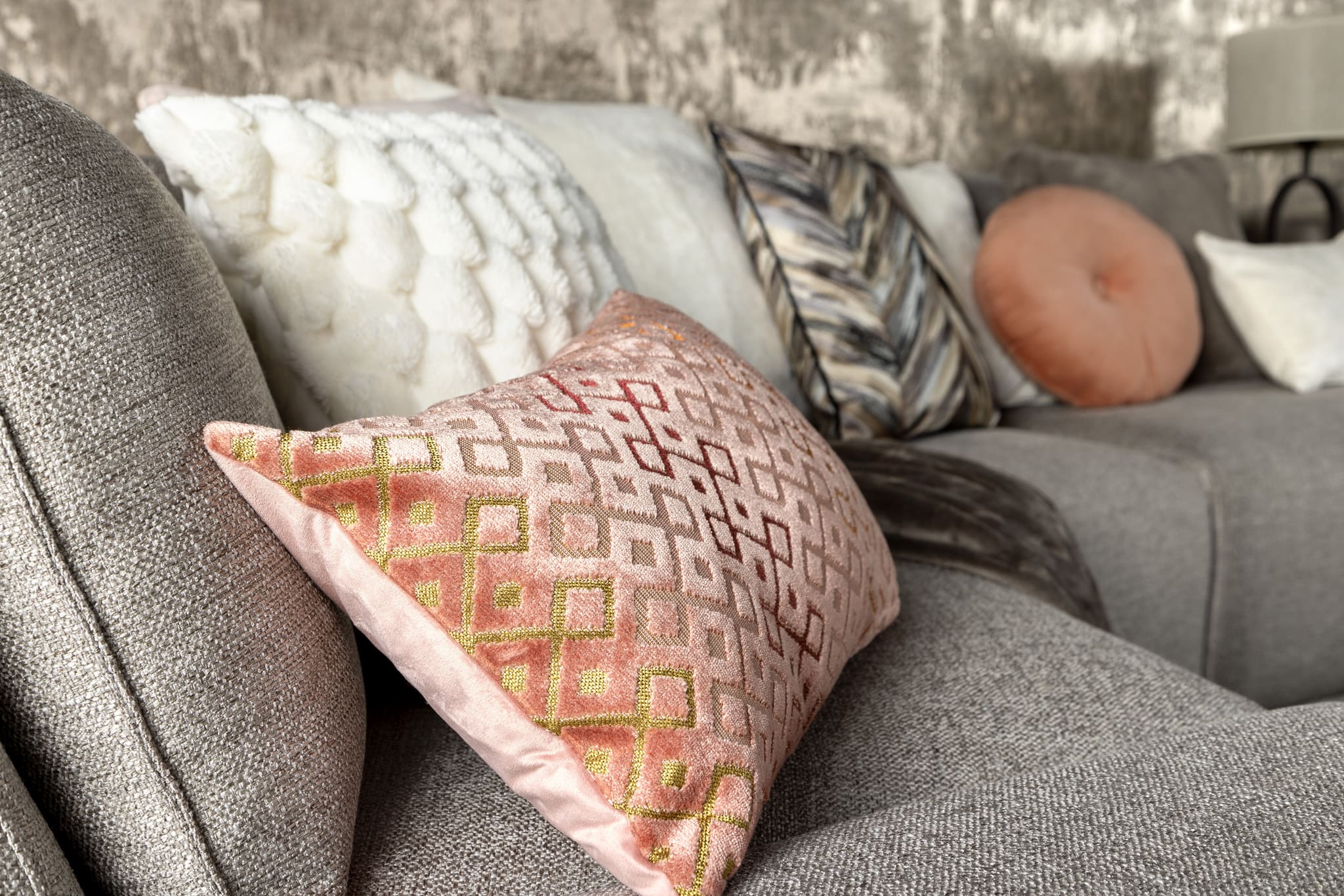 VITA - sierkussen 30x50 cm - Rose Tan - roze