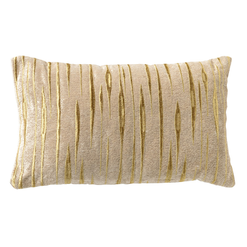 CONNOR - Sierkussen 30x50 cm - met subtiel goud accent - Summer Sand - beige en goud