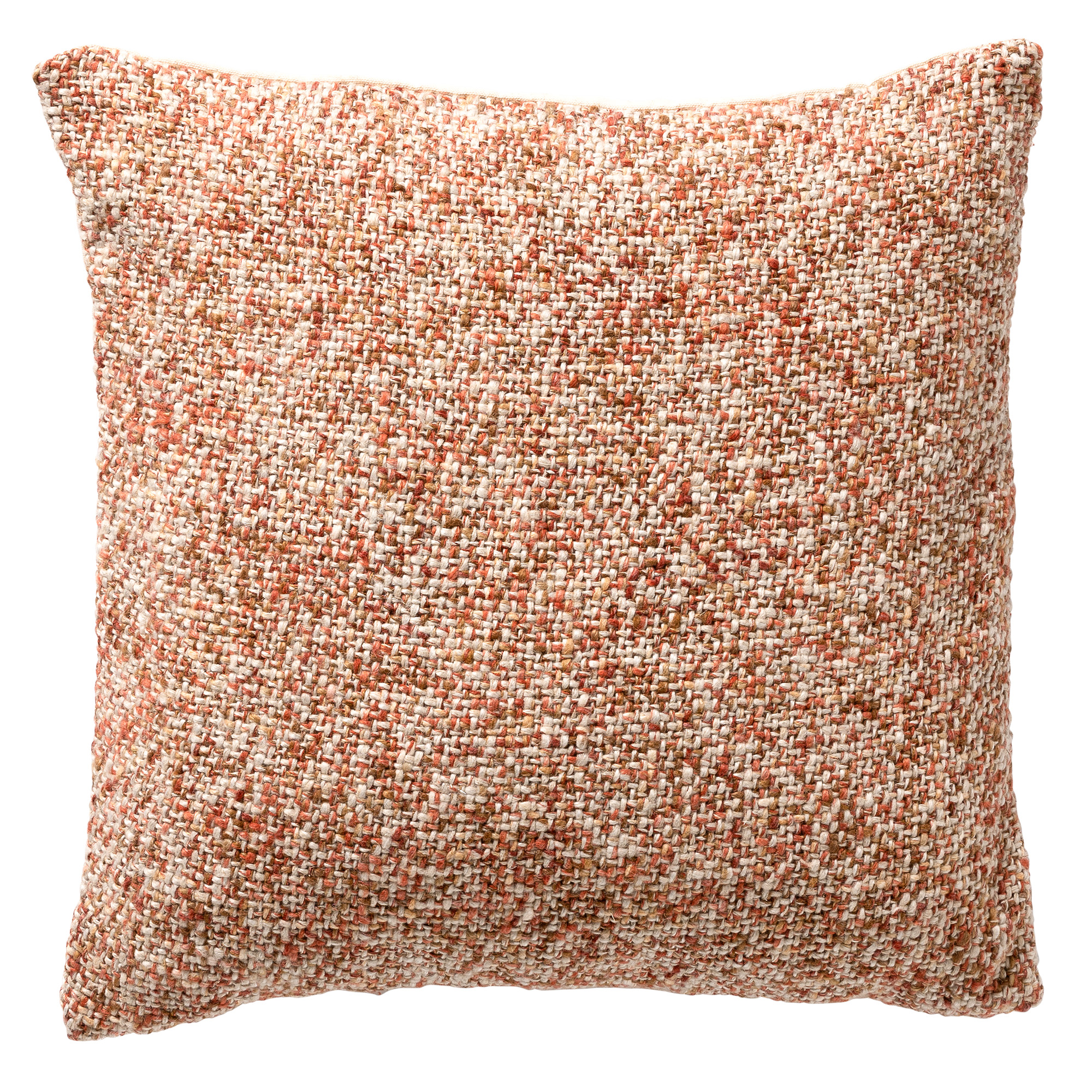 JOEY - Cushion 45x45 cm - with cushion cover made of 70% gereclycled cotton - Potters Clay - orange