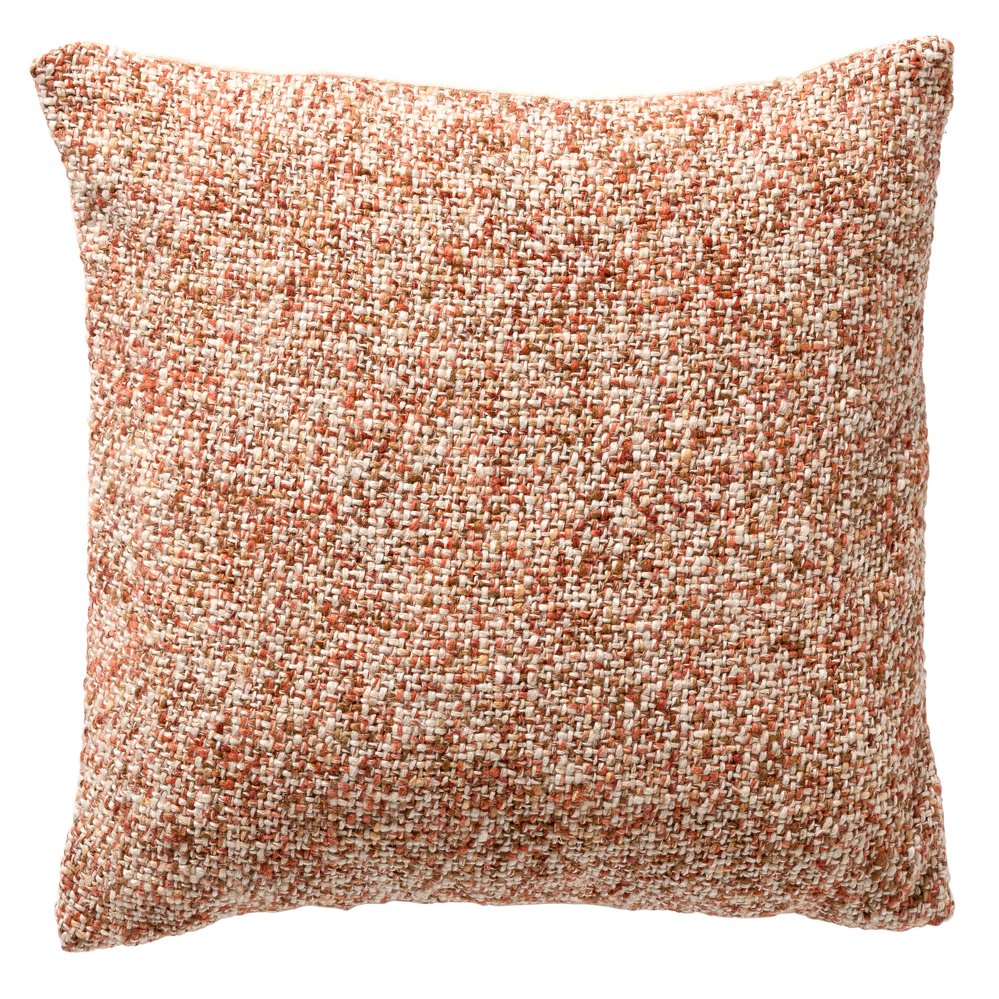 JOEY - Sierkussen 45x45 cm - met kussenhoes van 70% gereclycled katoen - Potters Clay - oranje