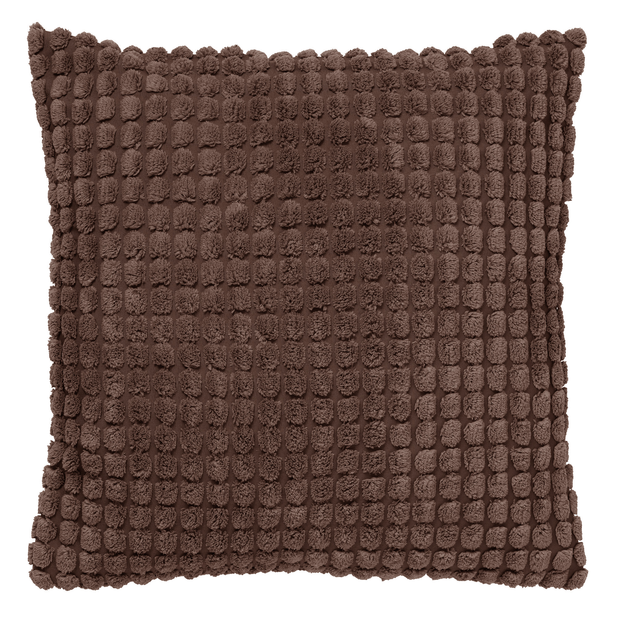 ROME - Sierkussen 45x45 cm - 100% polyester - effen kleur - Chocolate Martini - donkerbruin