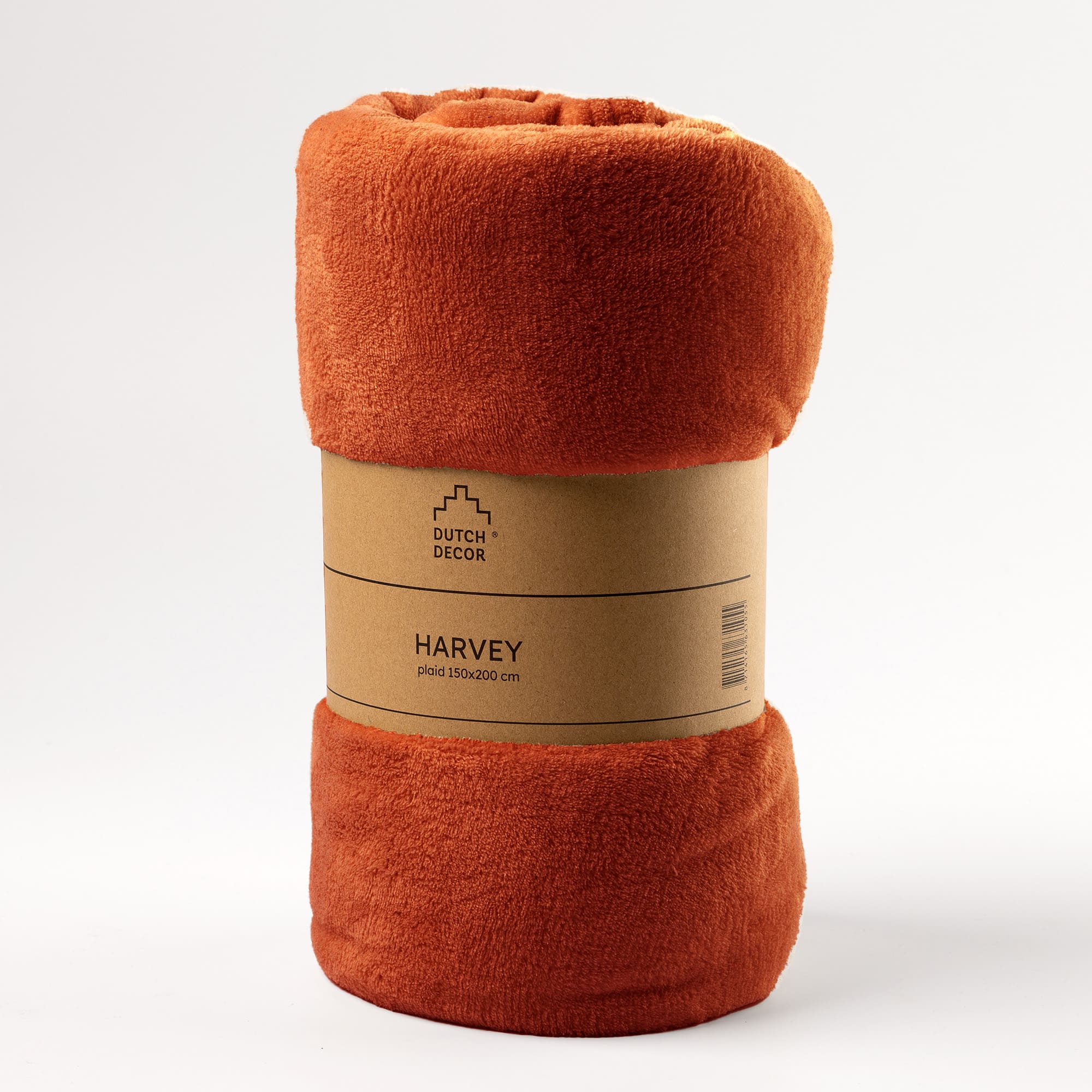 HARVEY - Plaid 150x200 cm Potters Clay - orange-terracotta