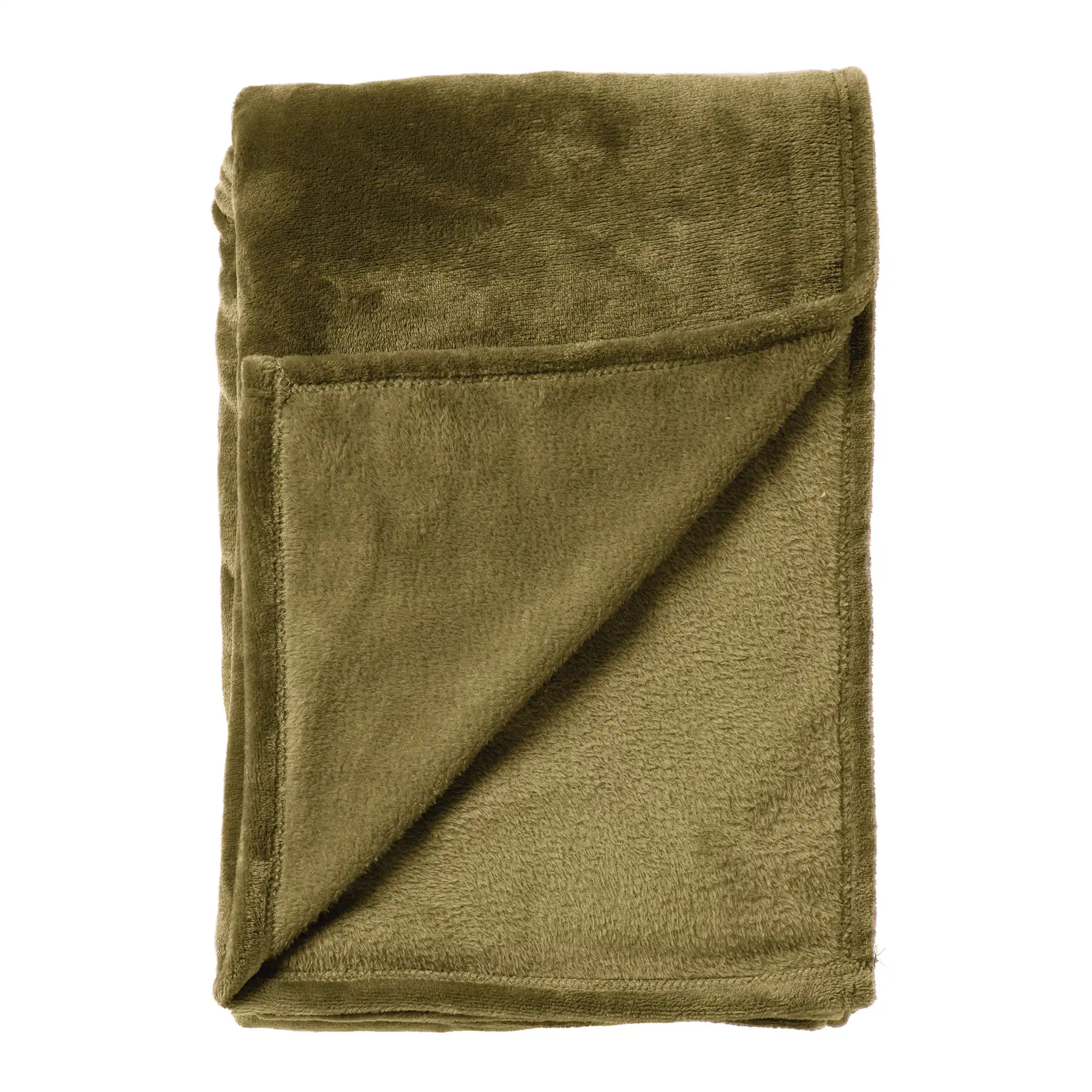 BILLY - Plaid flannel fleece 150x200 cm - Military Olive - groen - superzacht