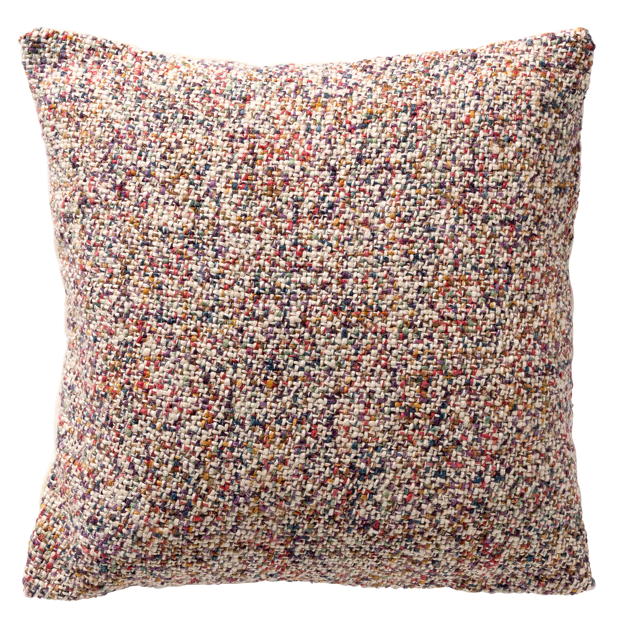 JOEY - Cushion 45x45 cm with cushion cover made of 70% gerecycled cotton - Eco Line collection - Elderberry - multicolor