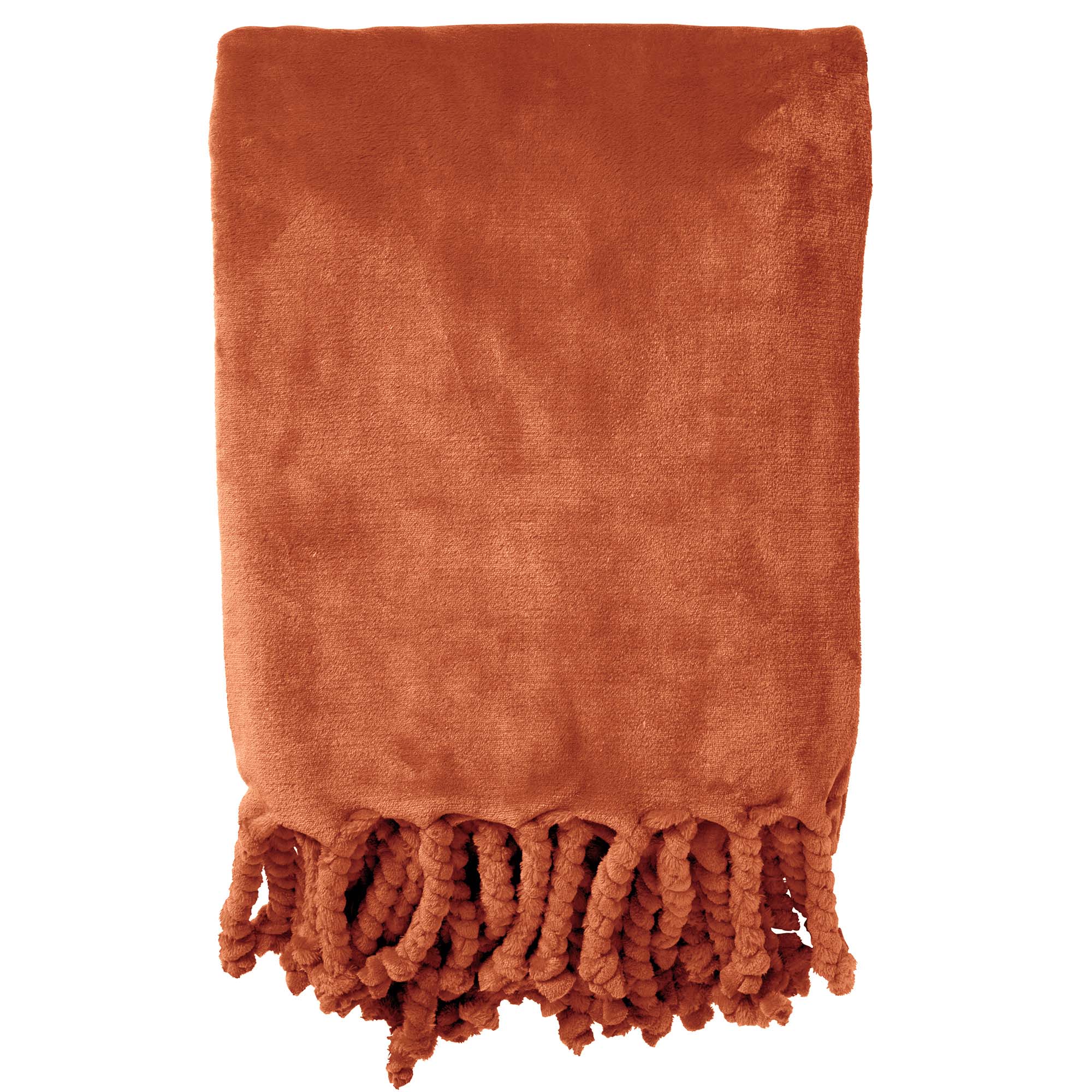 FLORIJN - Wohndecke Fleece 150x200 cm - Potters Clay - orange