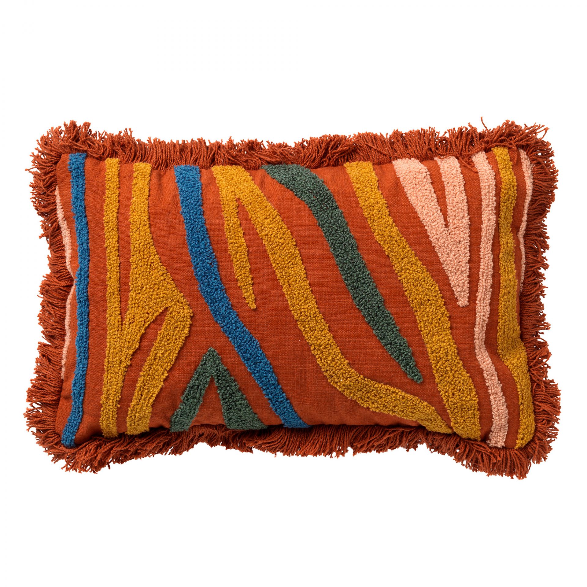 MISSOURI - Cushion with pattern 30x50 cm Potters Clay - orange