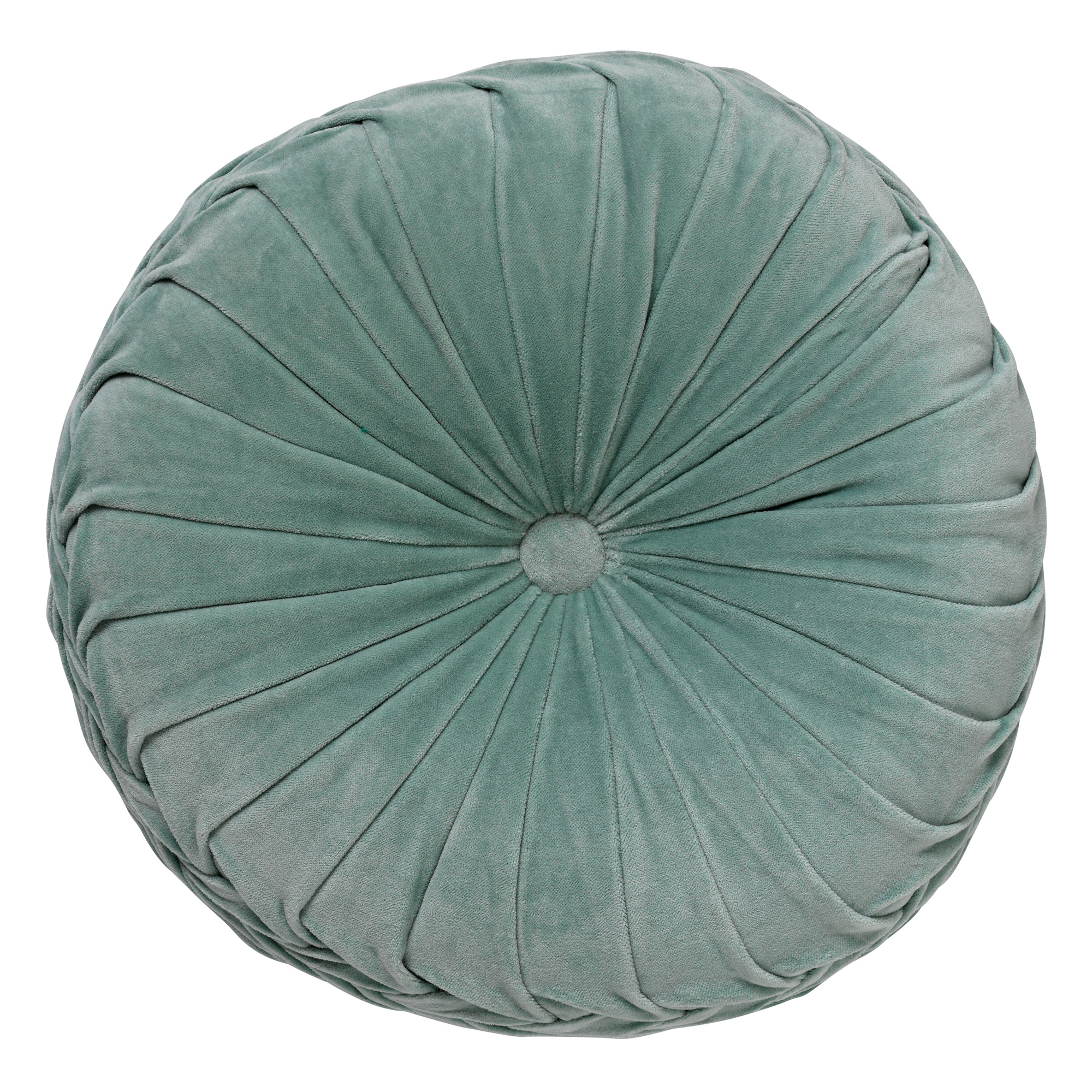 KAJA - Coussin rond en velours  Jadeite 40 cm