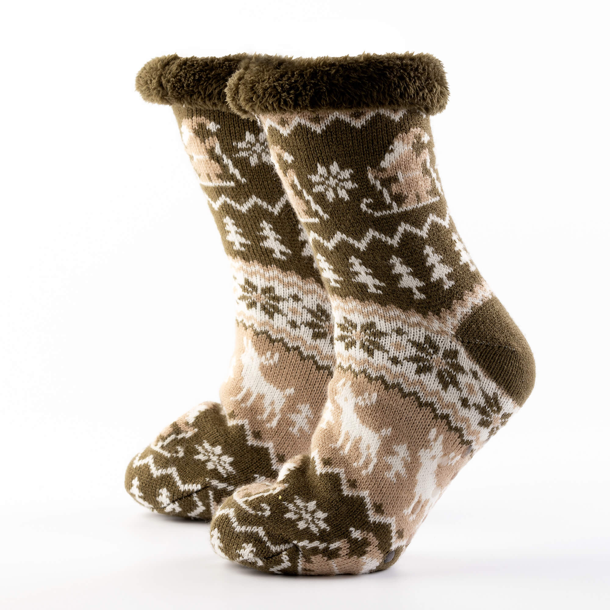 LAPLAND - Adult House socks - Military Olive