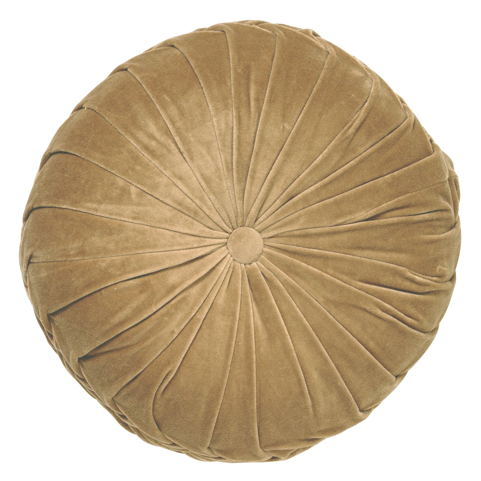 KAJA - Sierkussen rond velvet 40 cm - Tobacco Brown - bruin