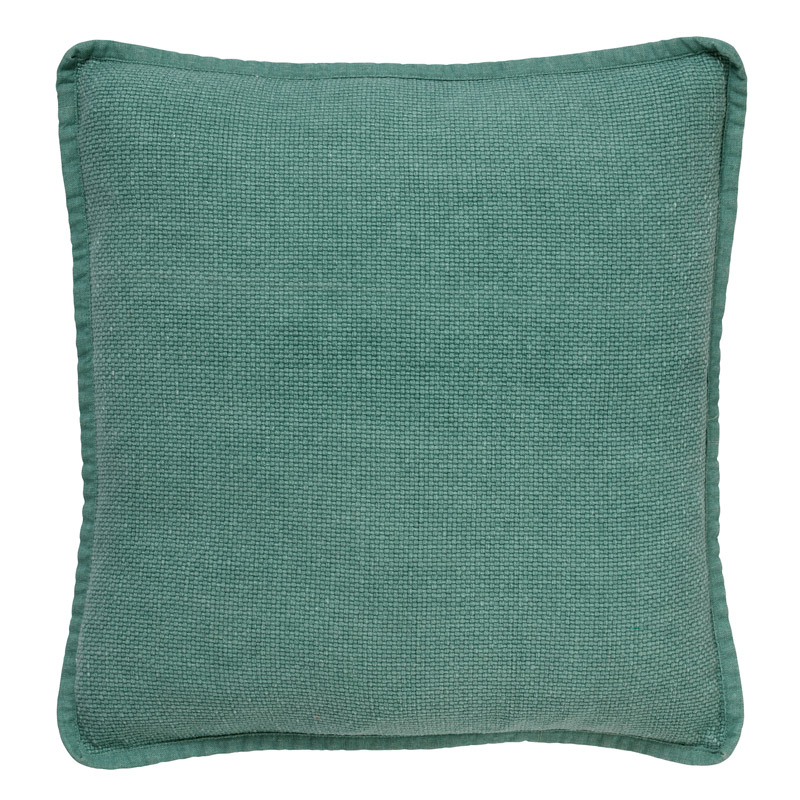 BOWIE - Dekokissen Baumwolle mit stone-washed optik 45x45 cm Sagebrush Green