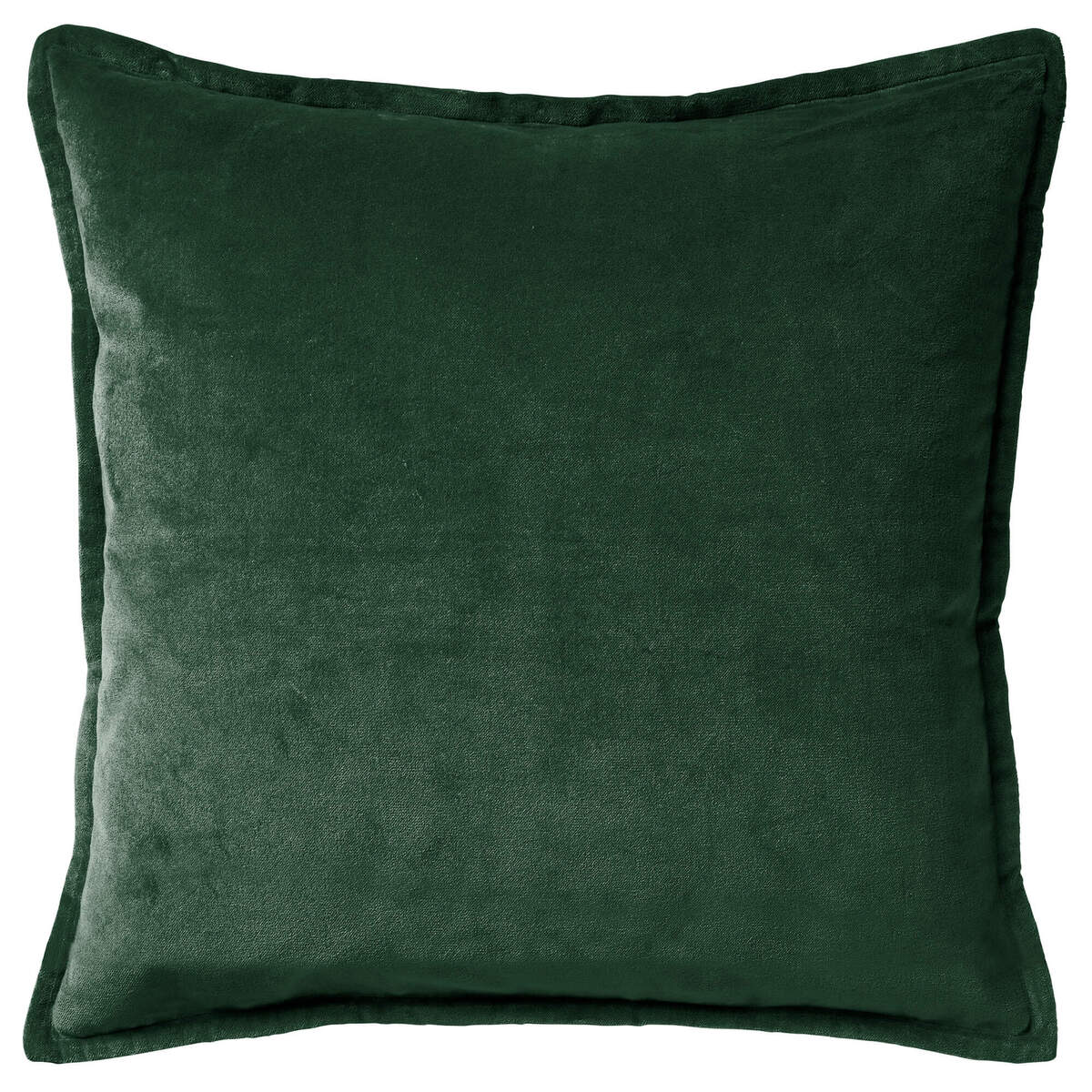 CAITH - Dekokissen 50x50 cm - 100 % Baumwoll-Velours - Mountain View - Dunkelgrün