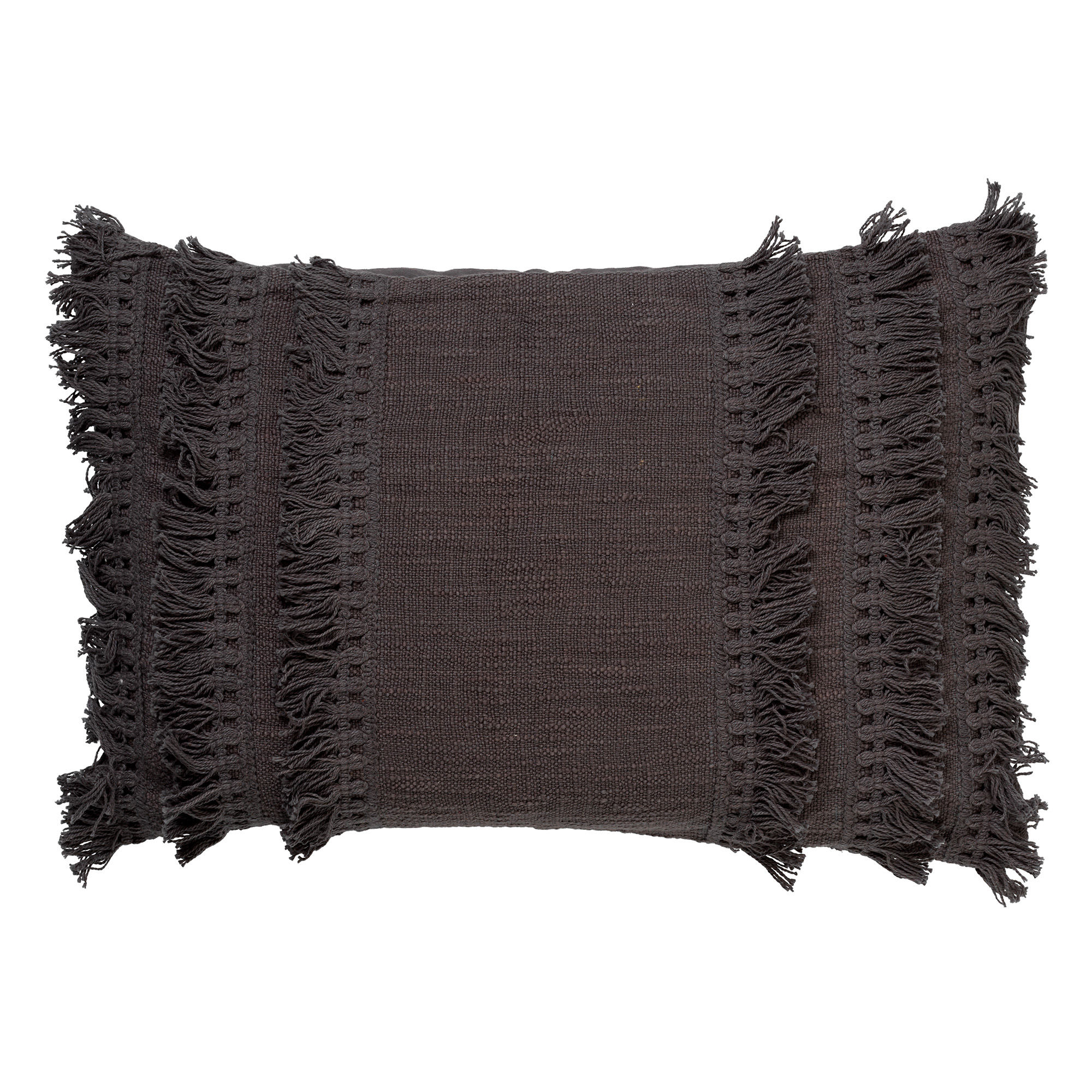 FARA - Coussin en coton Charcoal Gray 40x60 cm 