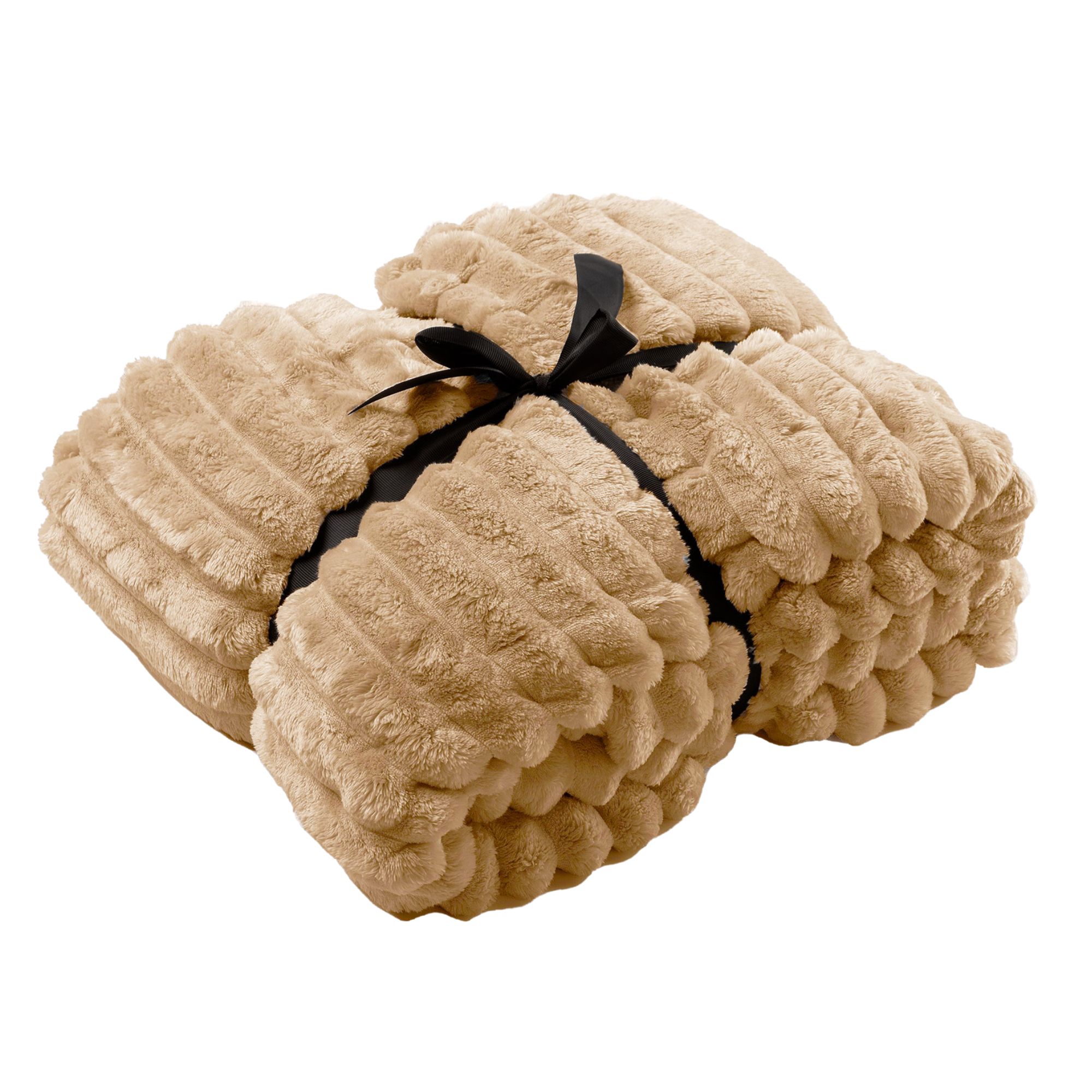 RICKY - plaid 150x200 cm - superzacht - warm en donzig - Semolina - beige