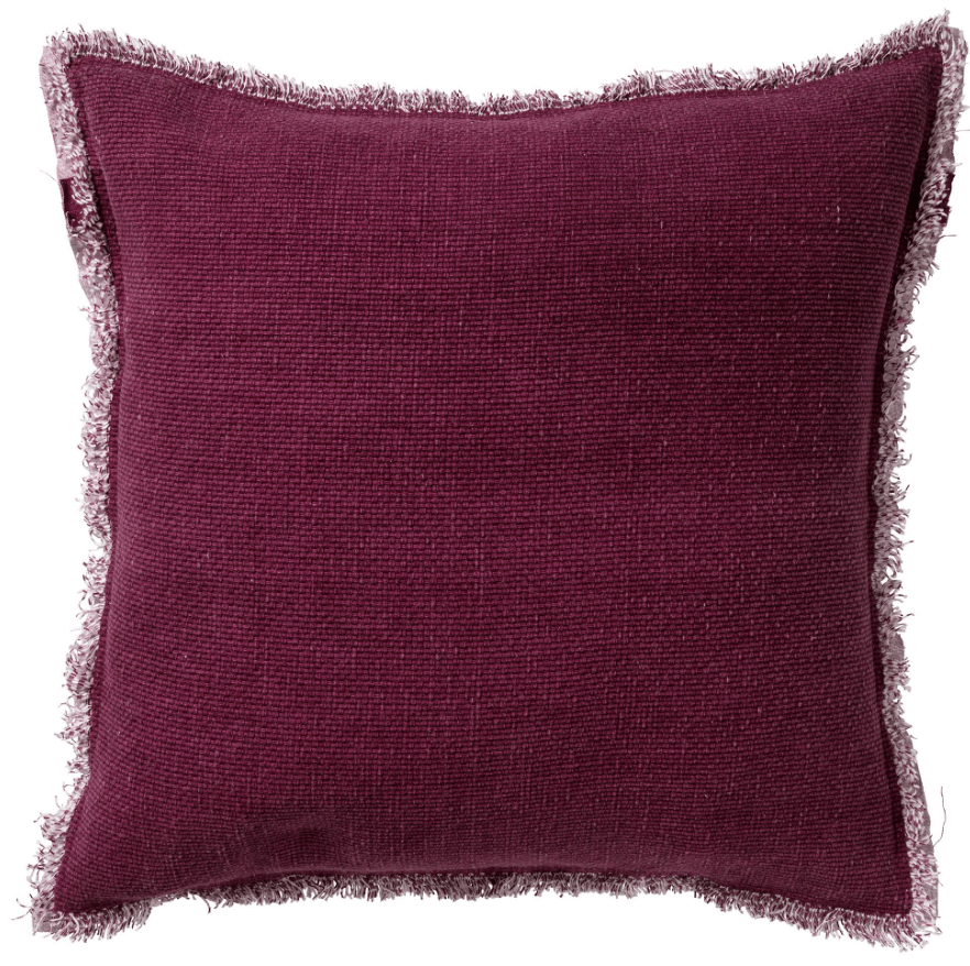 BURTO - Coussin en coton delavé Red Plum 60x60 cm 