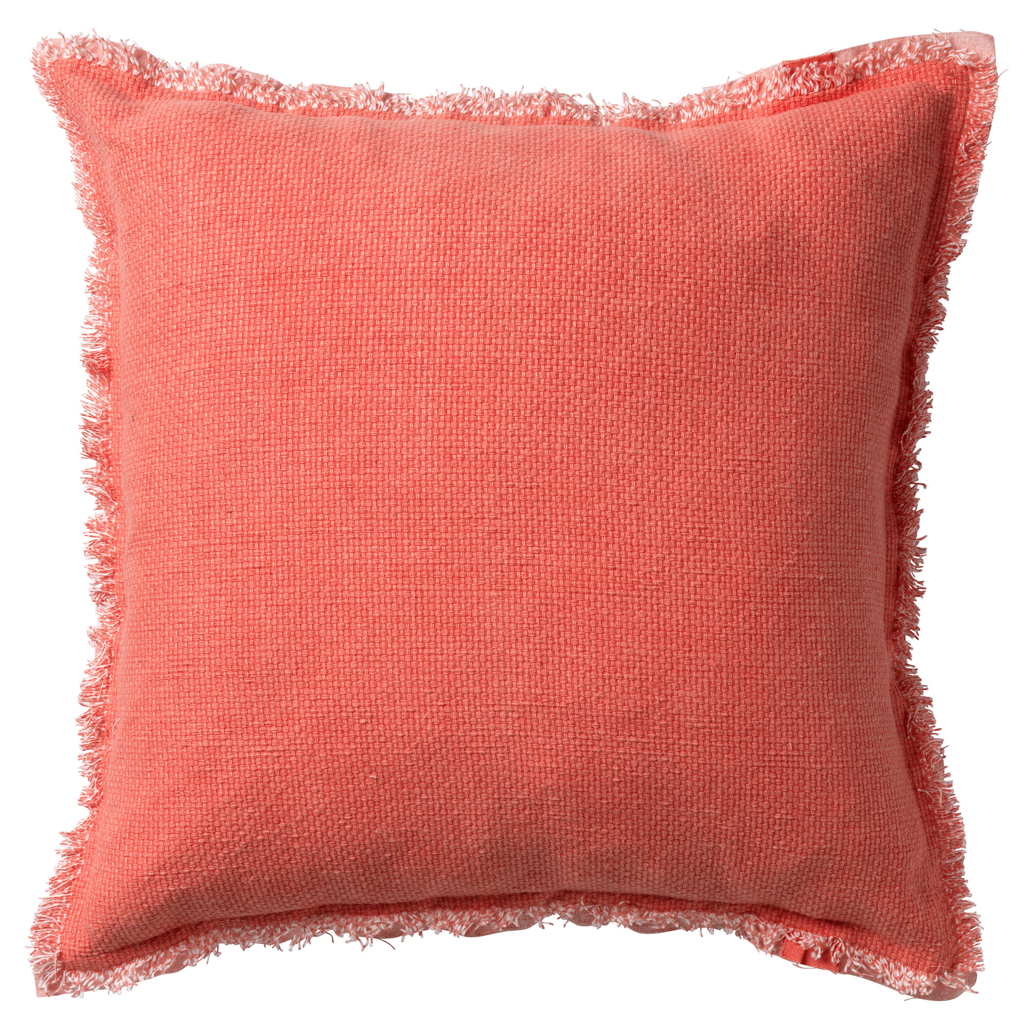 BURTO - Coussin en coton delavé Coral 60x60 cm 