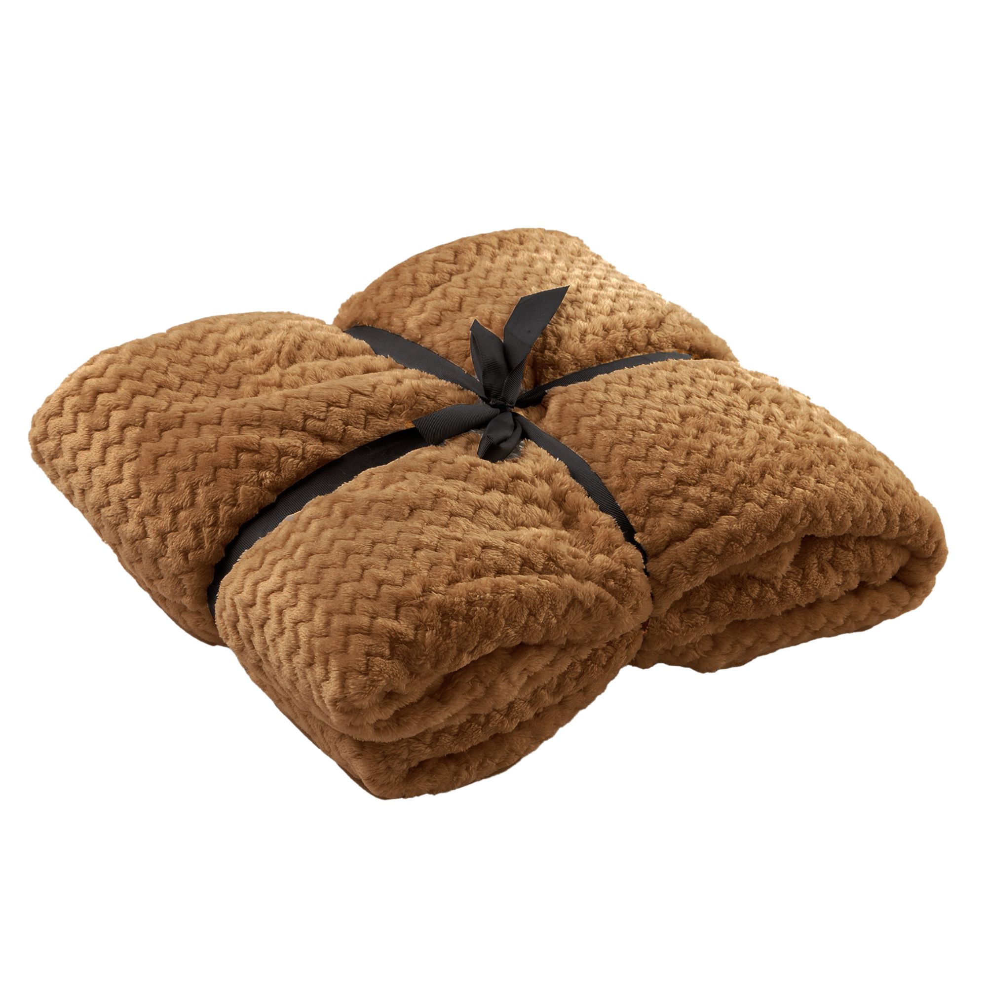 MARA - Plaid Tobacco Brown 150x200 cm