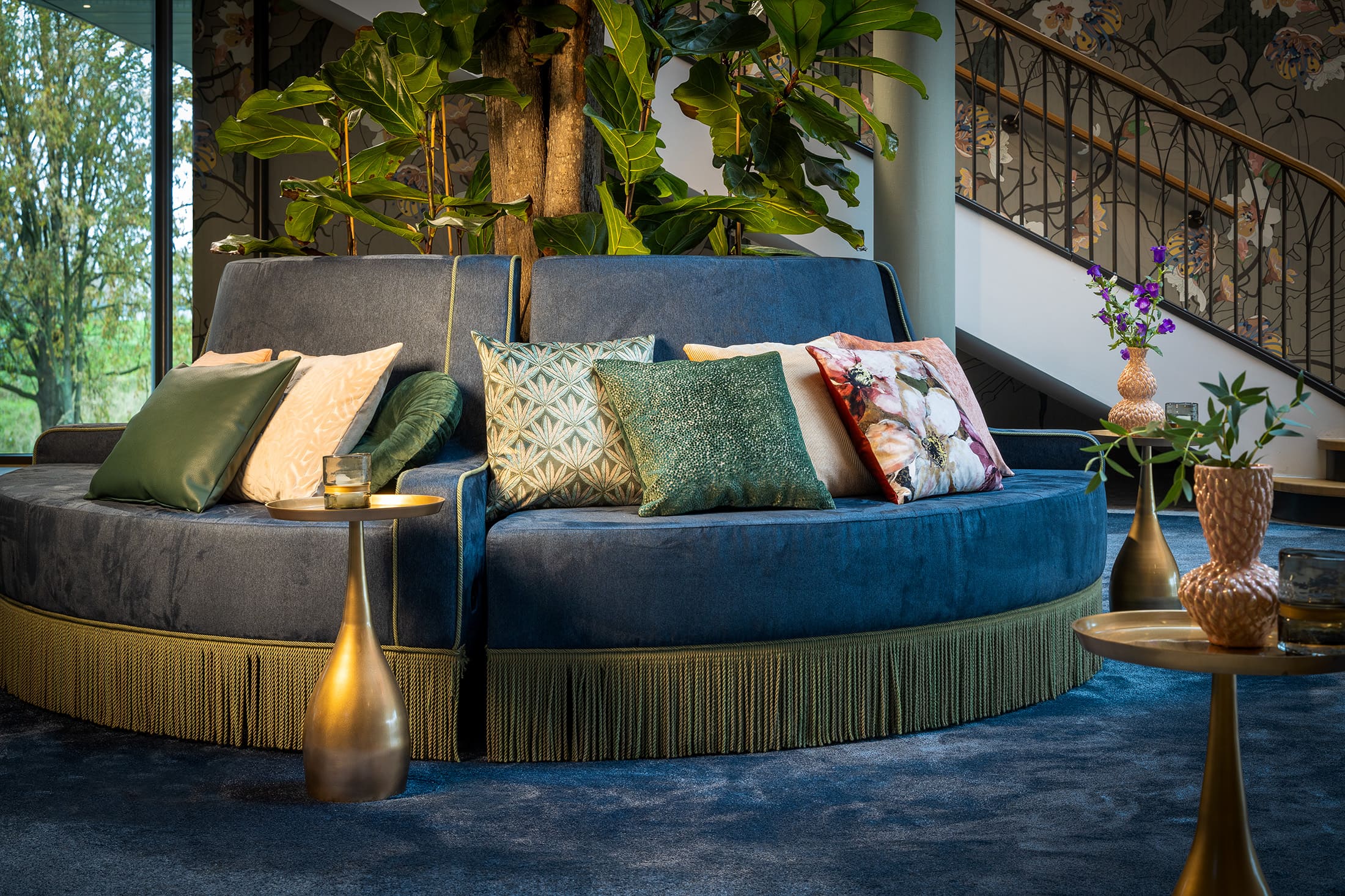 JARED - Cushion 45x45 cm - leather look - solid colour - Garden Topiary - green