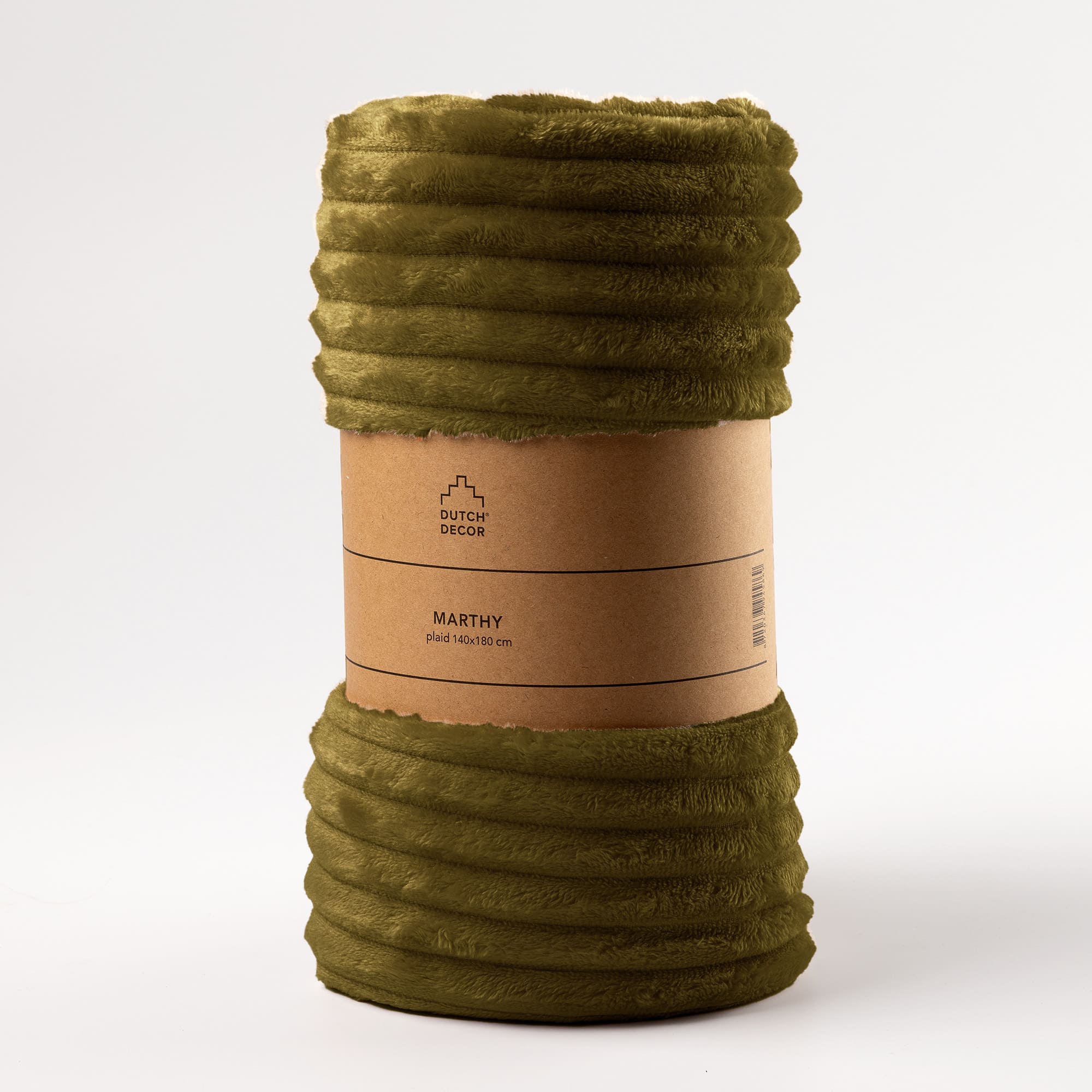 MARTHY - Plaid 140x180 cm - Military Olive - Groen