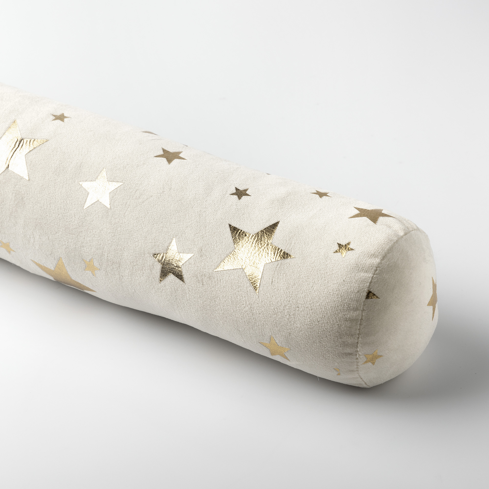 STARS - Draught excluder 90x10 cm - Door draught excluder with stars - Whisper White - white