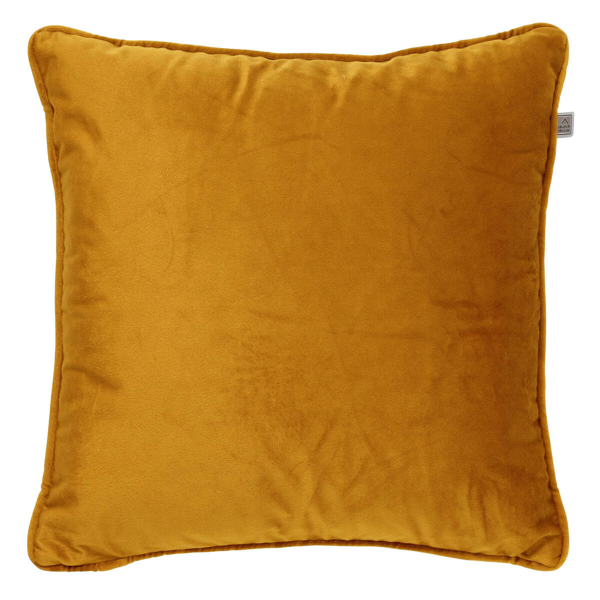 FINN - Kussenhoes 45x45 cm - velvet - effen kleur - Chai Tea - geel