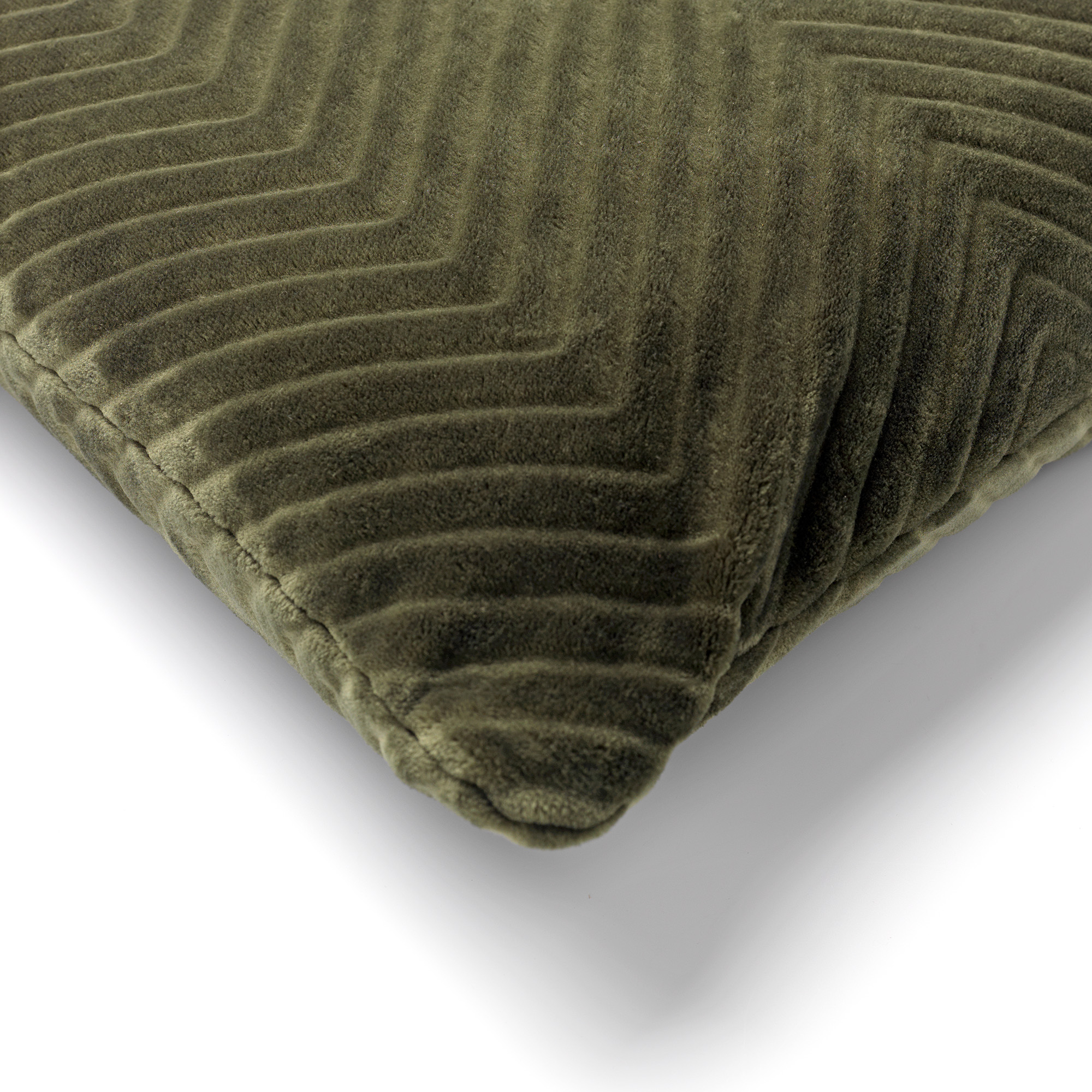 ZICO - Sierkussen zigzag 45x45 cm Chive - groen - superzacht