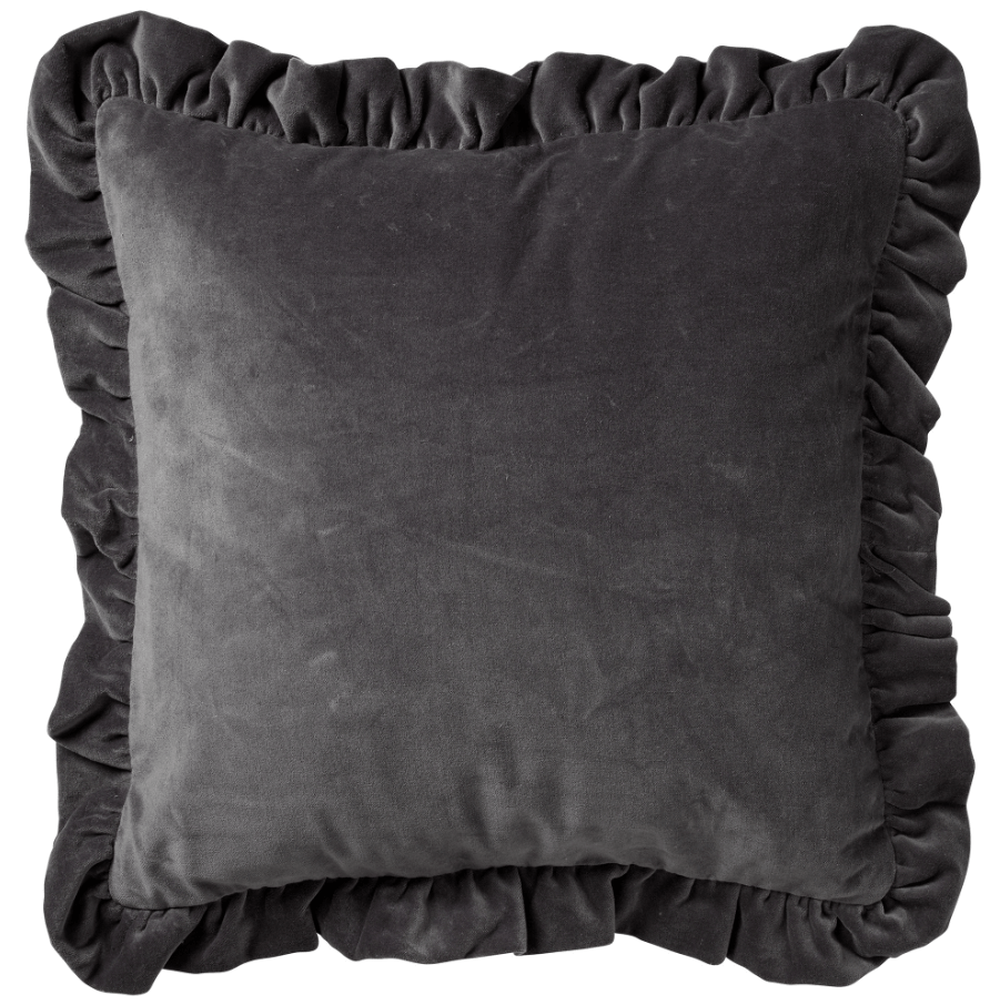 YARA - Dekokissen Samt Charcoal Grey 45x45 cm