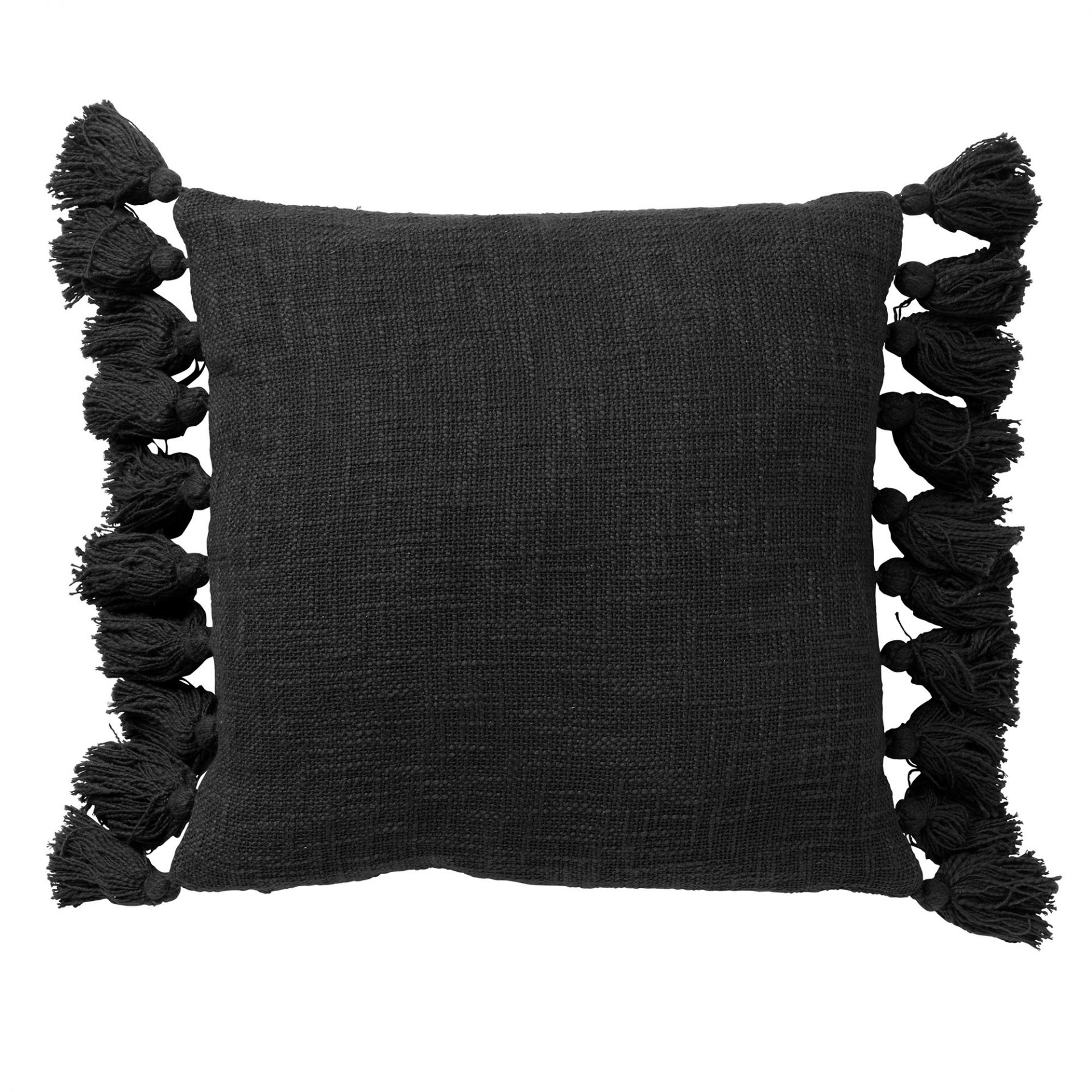 RUBY - Coussin en coton 45x45 cm Raven - noir