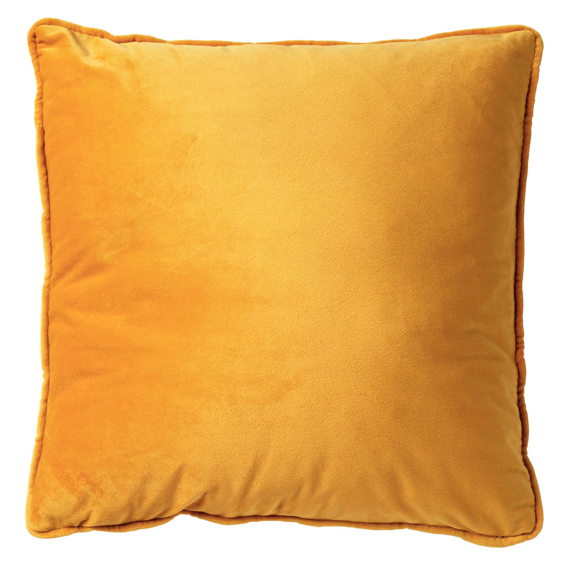 FINN - Kussenhoes 45x45 cm - velvet - effen kleur - Golden Glow - geel