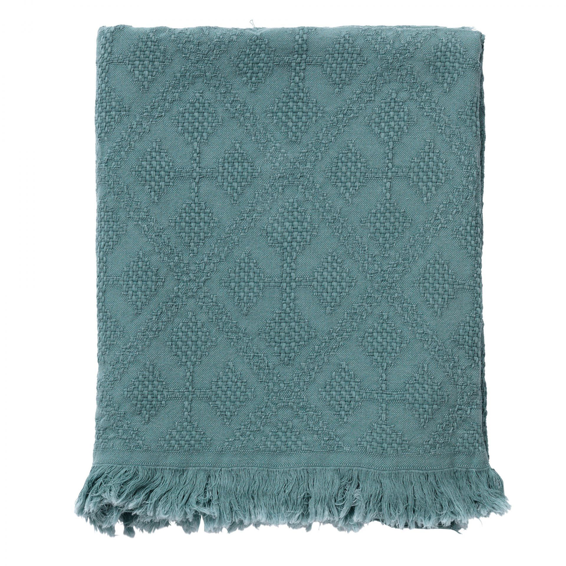 BELLE - Plaid en coton 130x180 cm Sagebrush Green - vert