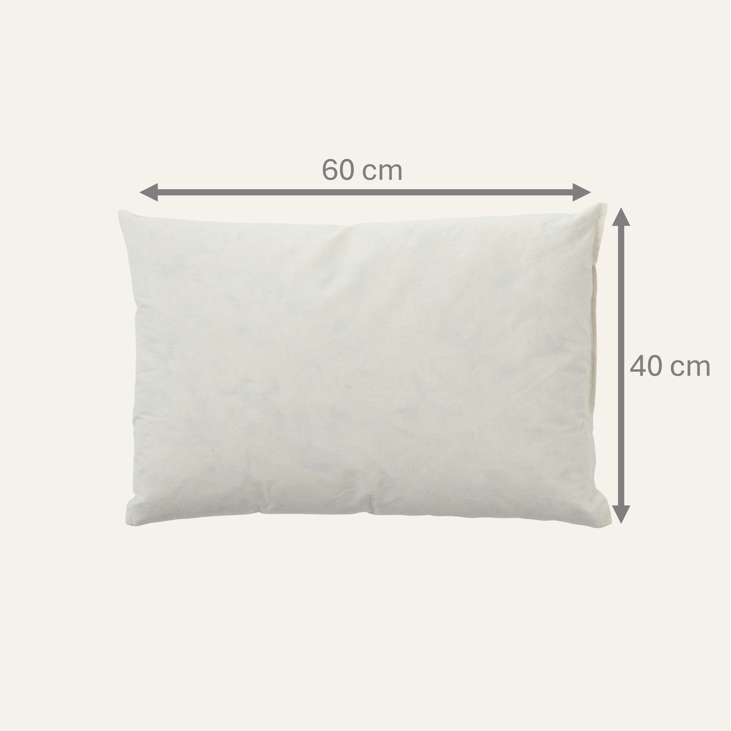 BINNENKUSSEN - kussenvulling 40x60 cm - 100% gerecyclede veren/dons - GRS - 720 gram
