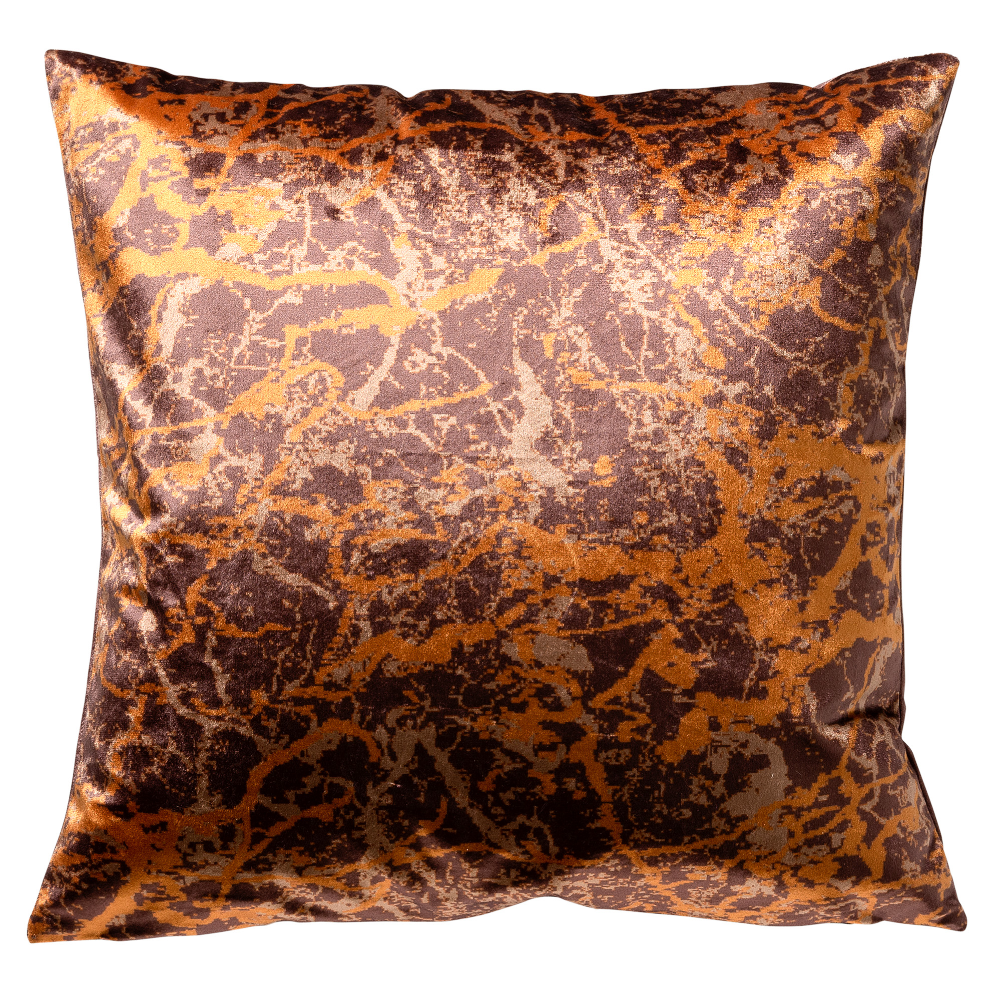 MARIN - Cushion 45x45 cm - velvet - Cappuccino - multicolor