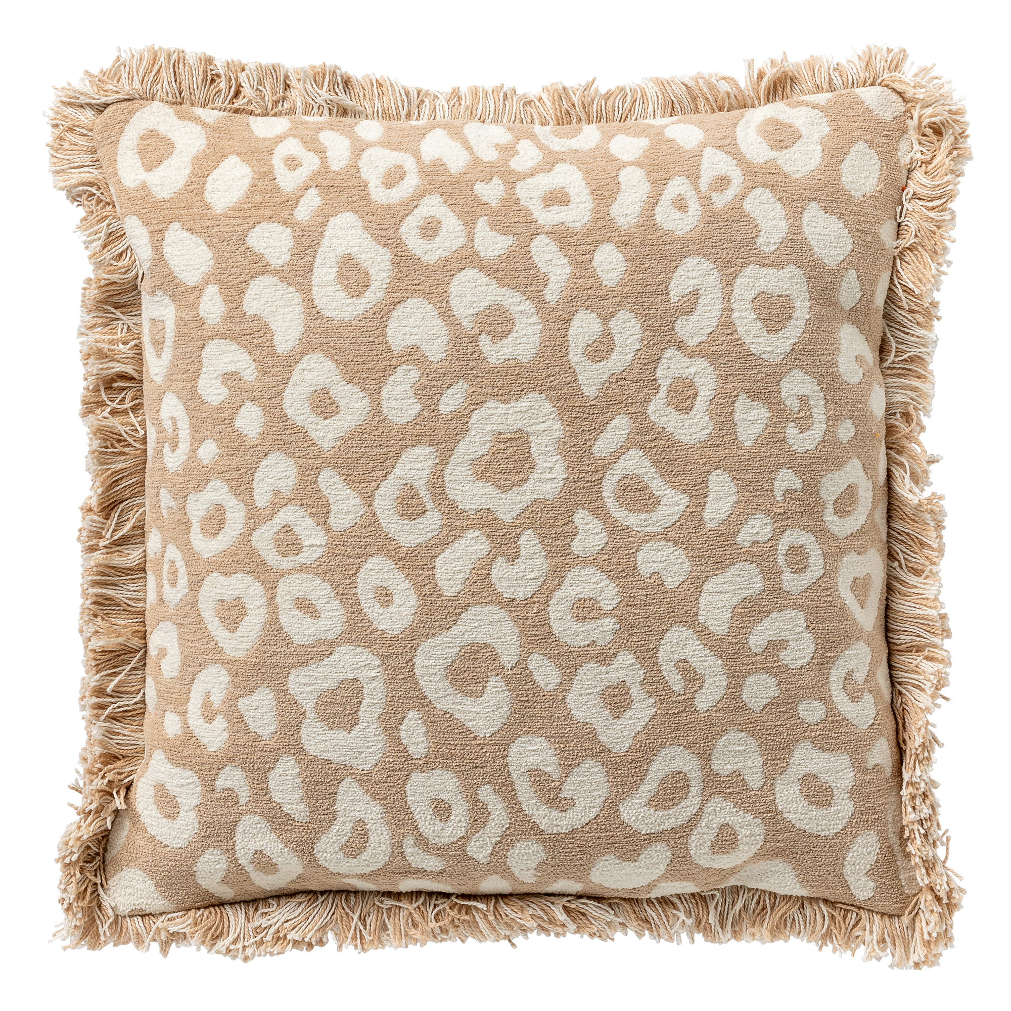 LILO - Kussenhoes 45x45 cm - 100% katoen - panterprint - Pumice Stone - beige