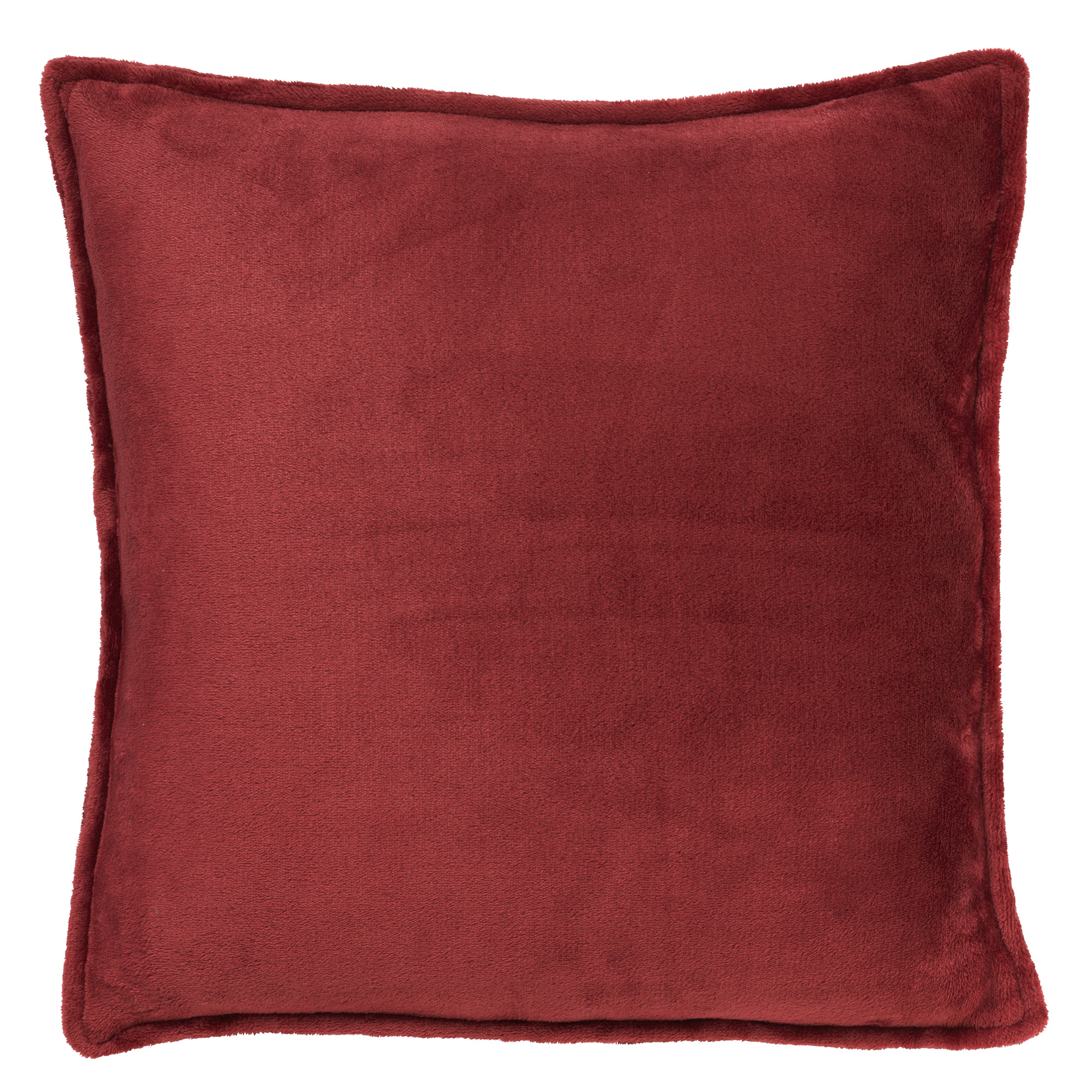 CILLY - Sierkussen fleece 45x45 cm - Merlot - rood