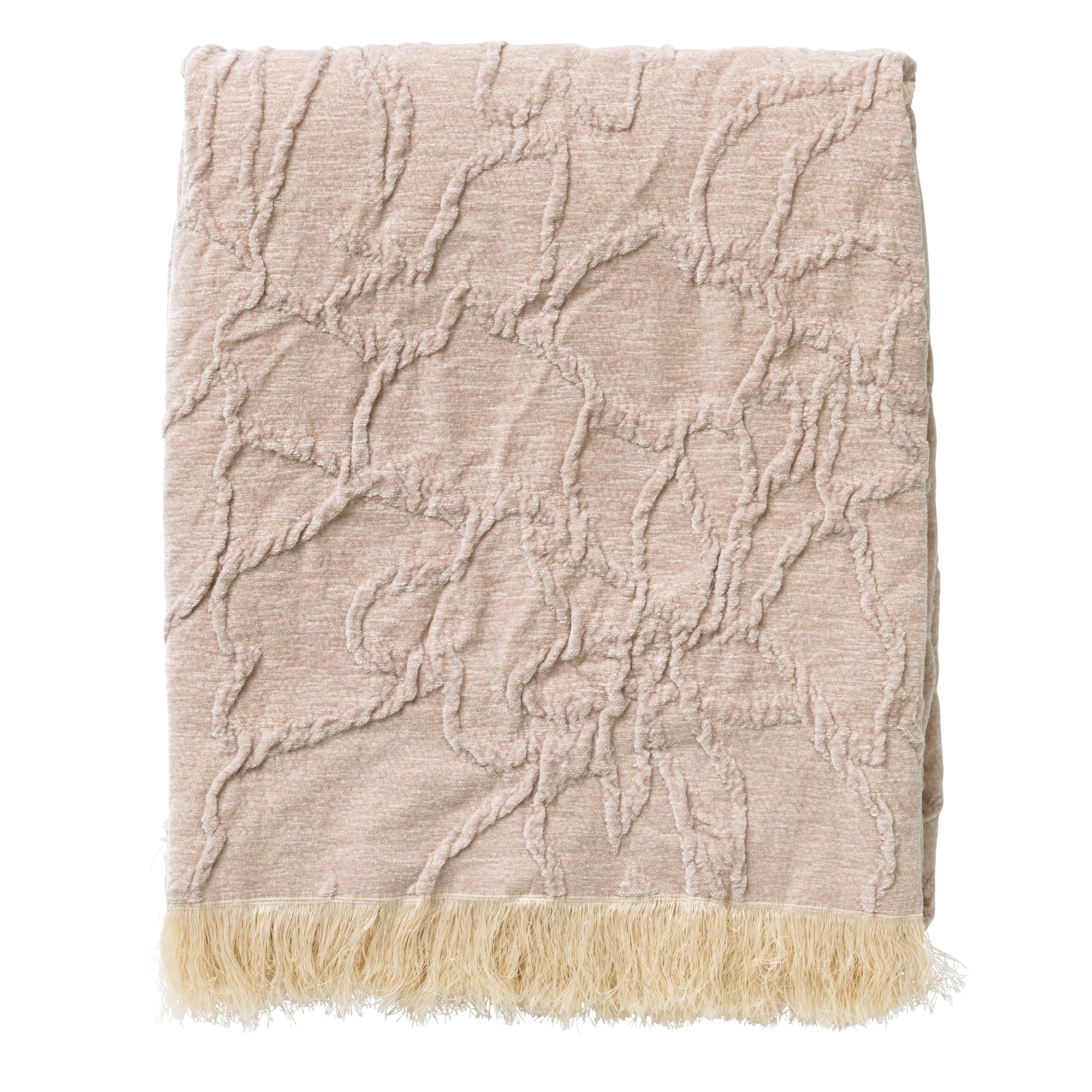 FLORINE - Wohndecke mit Muster 140x180 cm - Pumice Stone - beige