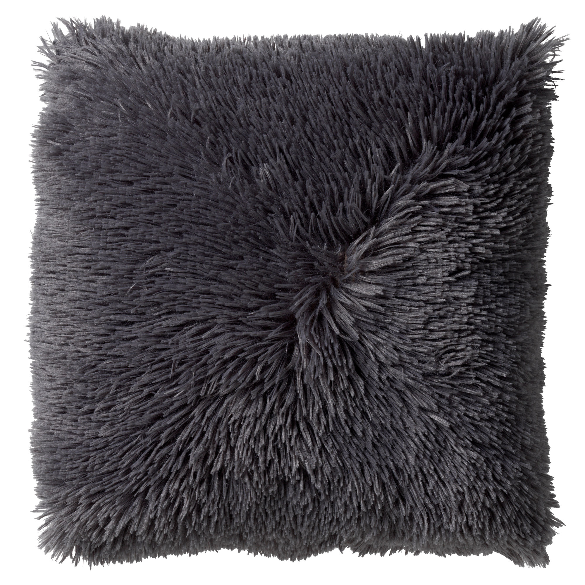 FLUFFY - Dekokissen Polyester Charcoal Gray 45x45 cm 