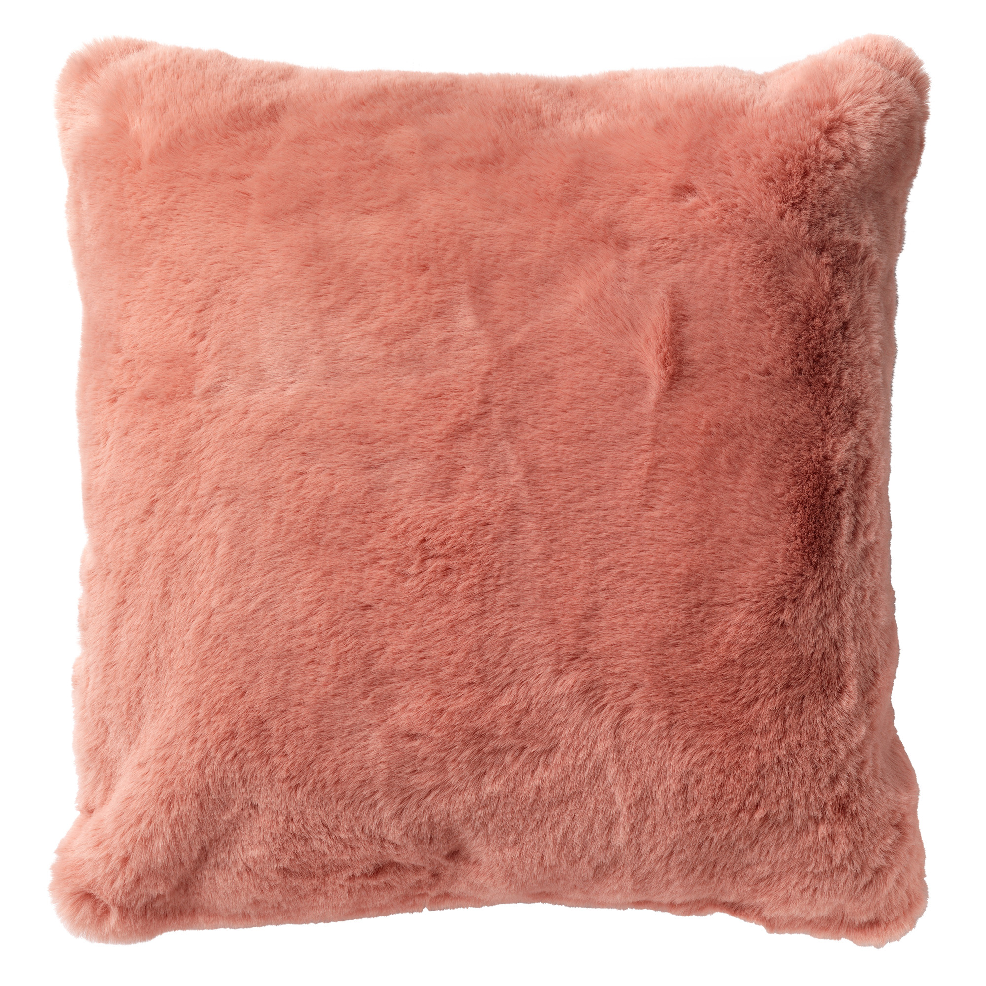 ZAYA - Coussin imitation fourrure Muted Clay 45x45 cm 