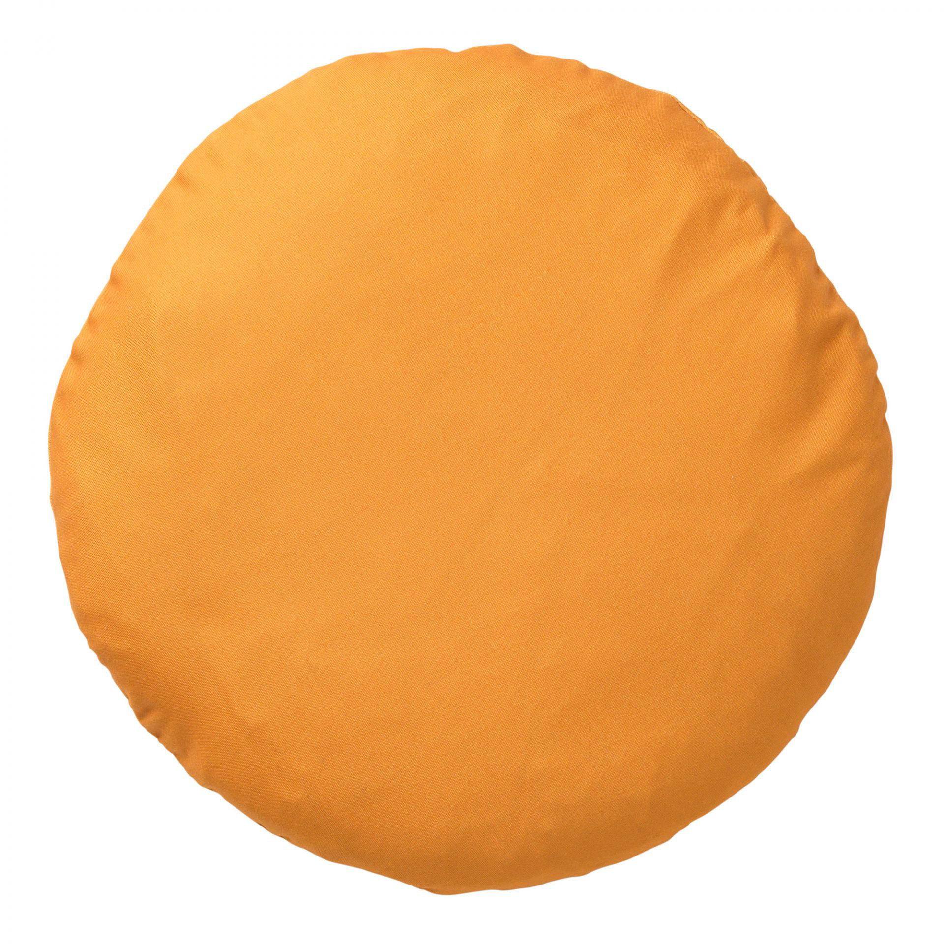 SOL - Sierkussen rond outdoor 40 cm Golden Glow - waterafstotend en uv-bestendig - geel