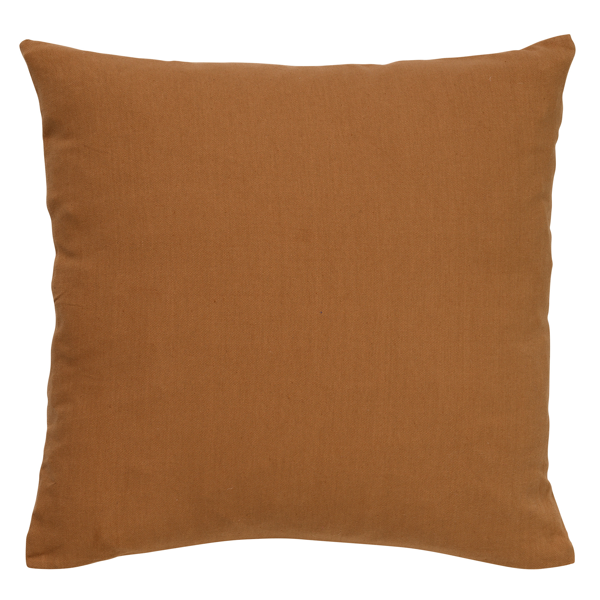 JAMES - Coussin en coton Tobacco Brown 45x45 cm 