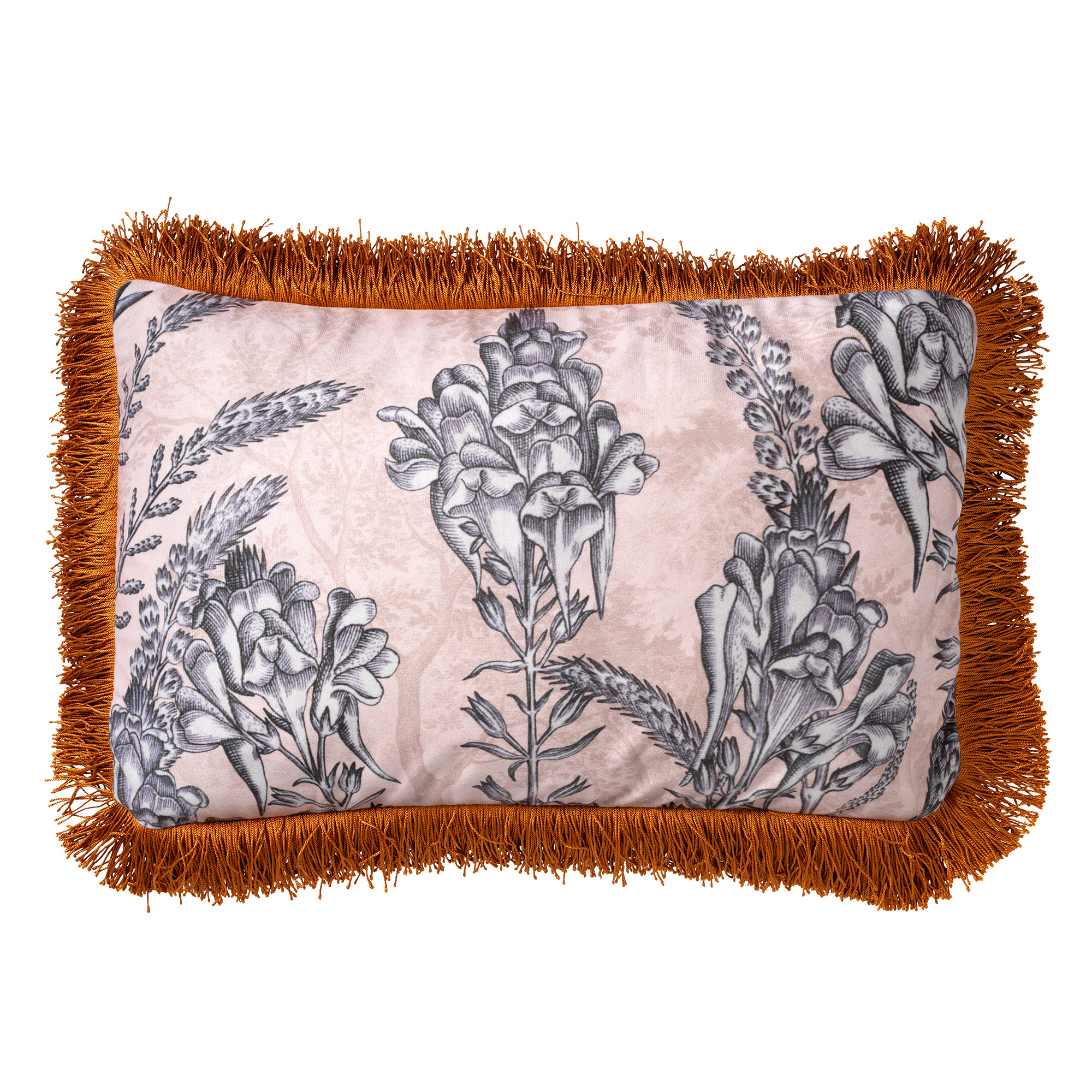 MOTI - Cushion with floral pattern 30x50 cm Pumice Stone